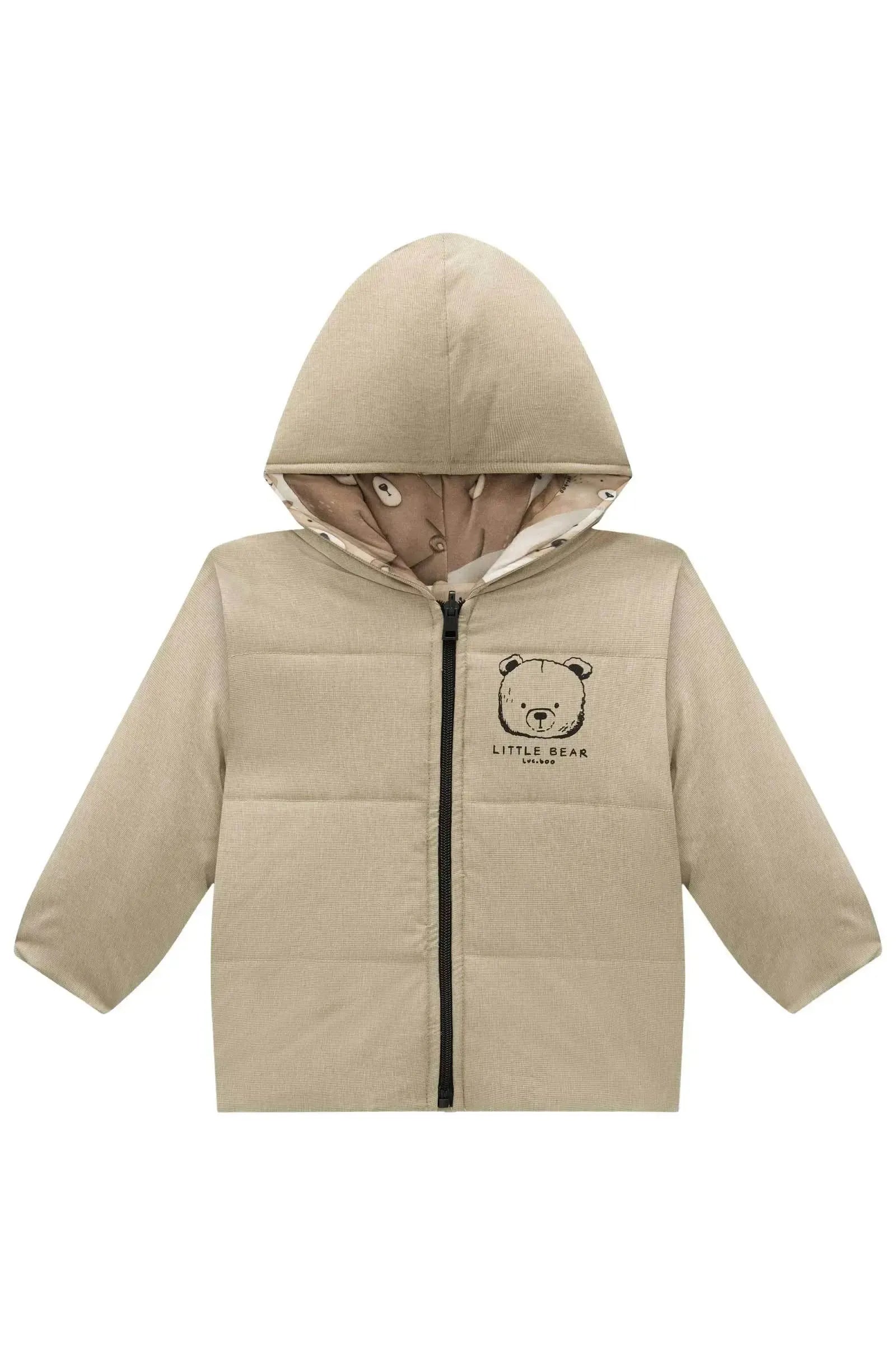 Jaqueta Puffer Reversivel em Nylon Mesclado e Forro em Malha Fresh 89780 LucBoo Bebê Menino