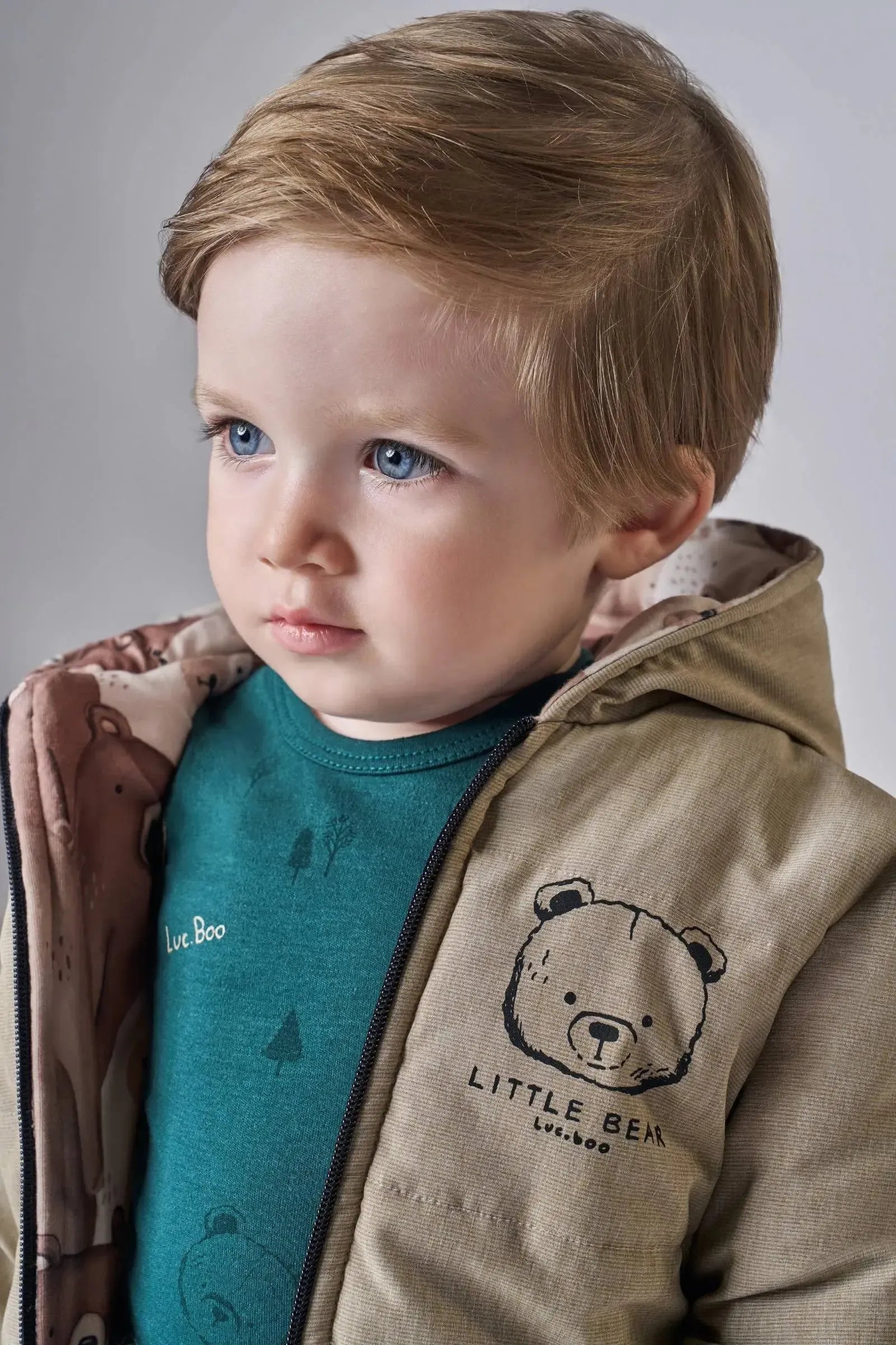 Jaqueta Puffer Reversivel em Nylon Mesclado e Forro em Malha Fresh 89780 LucBoo Bebê Menino