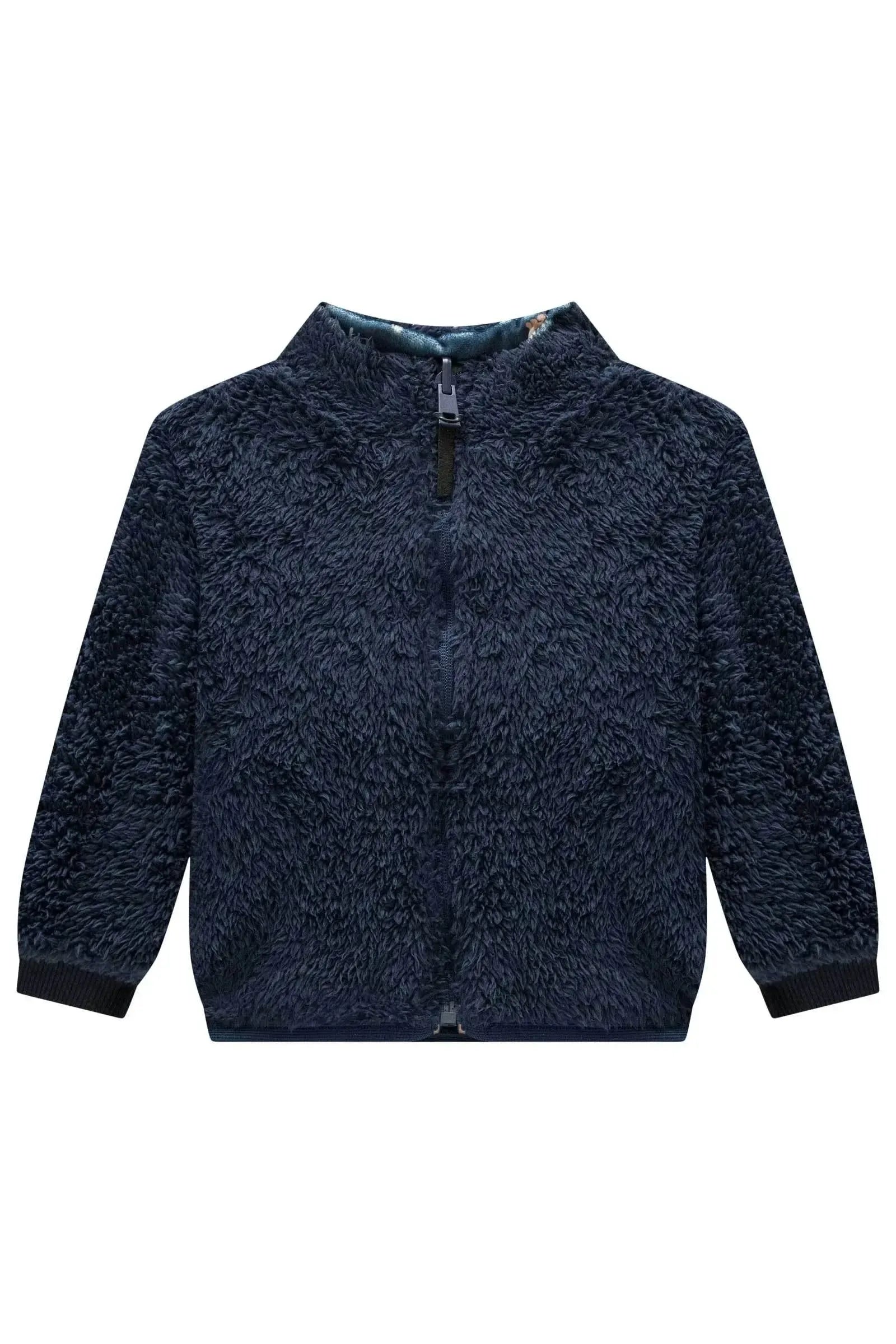 Jaqueta Reversível em Fleece Luxo e Pelo Carneirinho 91733 LucBoo Bebê Menino