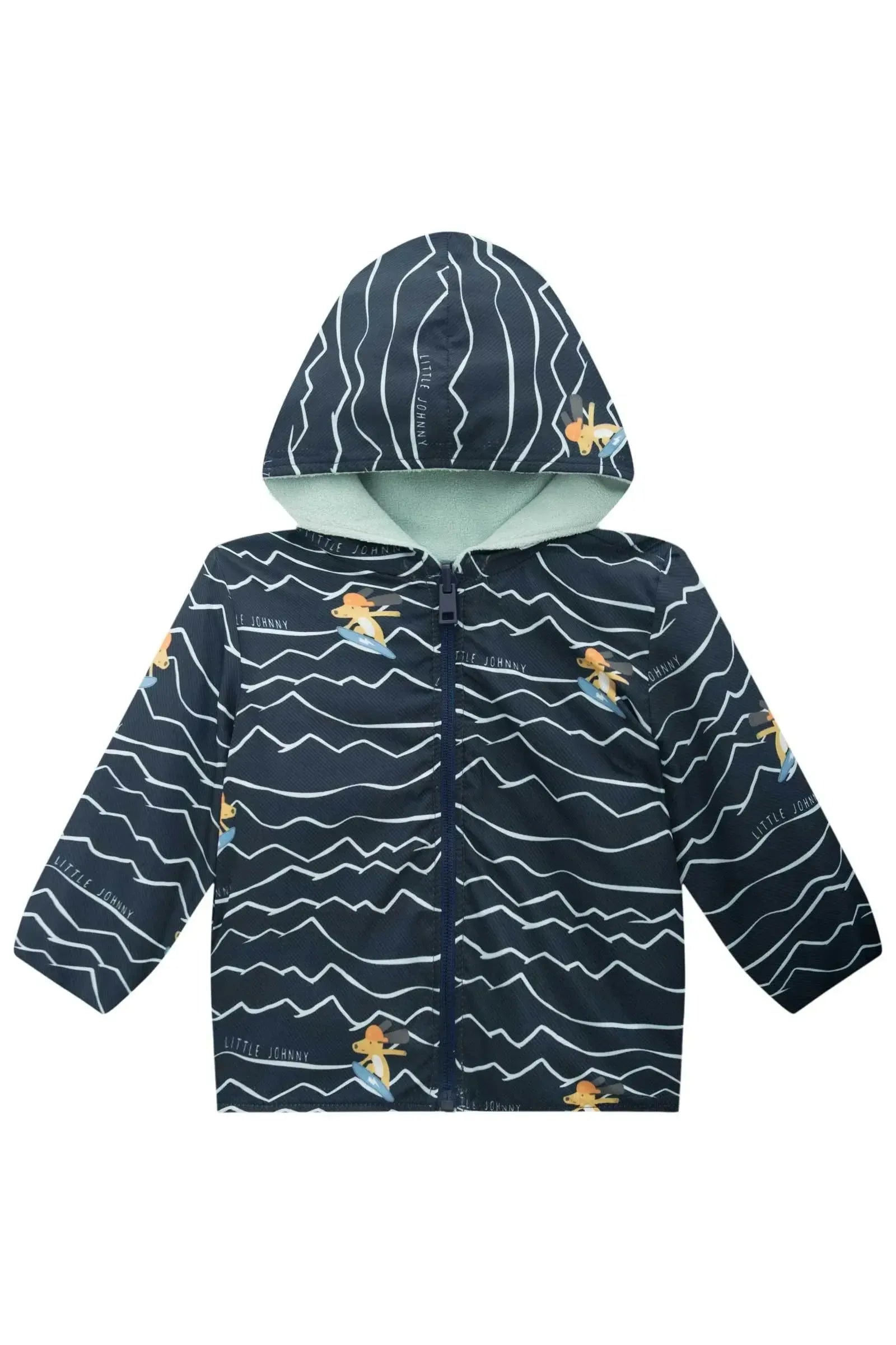 Jaqueta Reversível em Nylon Aspen e Fleece com Elastano 92363 Johnny Fox Bebê Menino