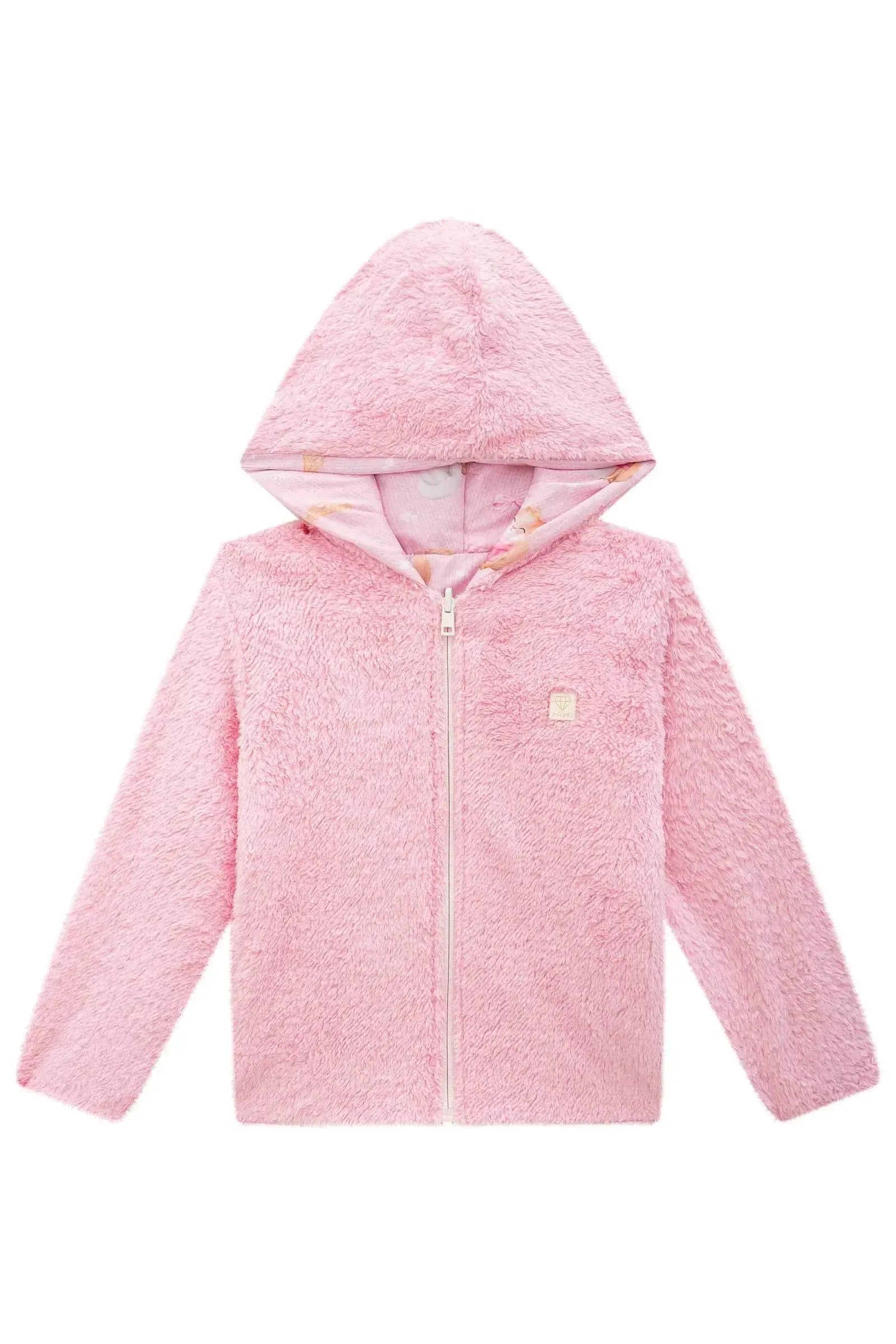 Jaqueta Reversível em Nylon e Pelo Carneirinho 89763 Infanti Infantil Menina