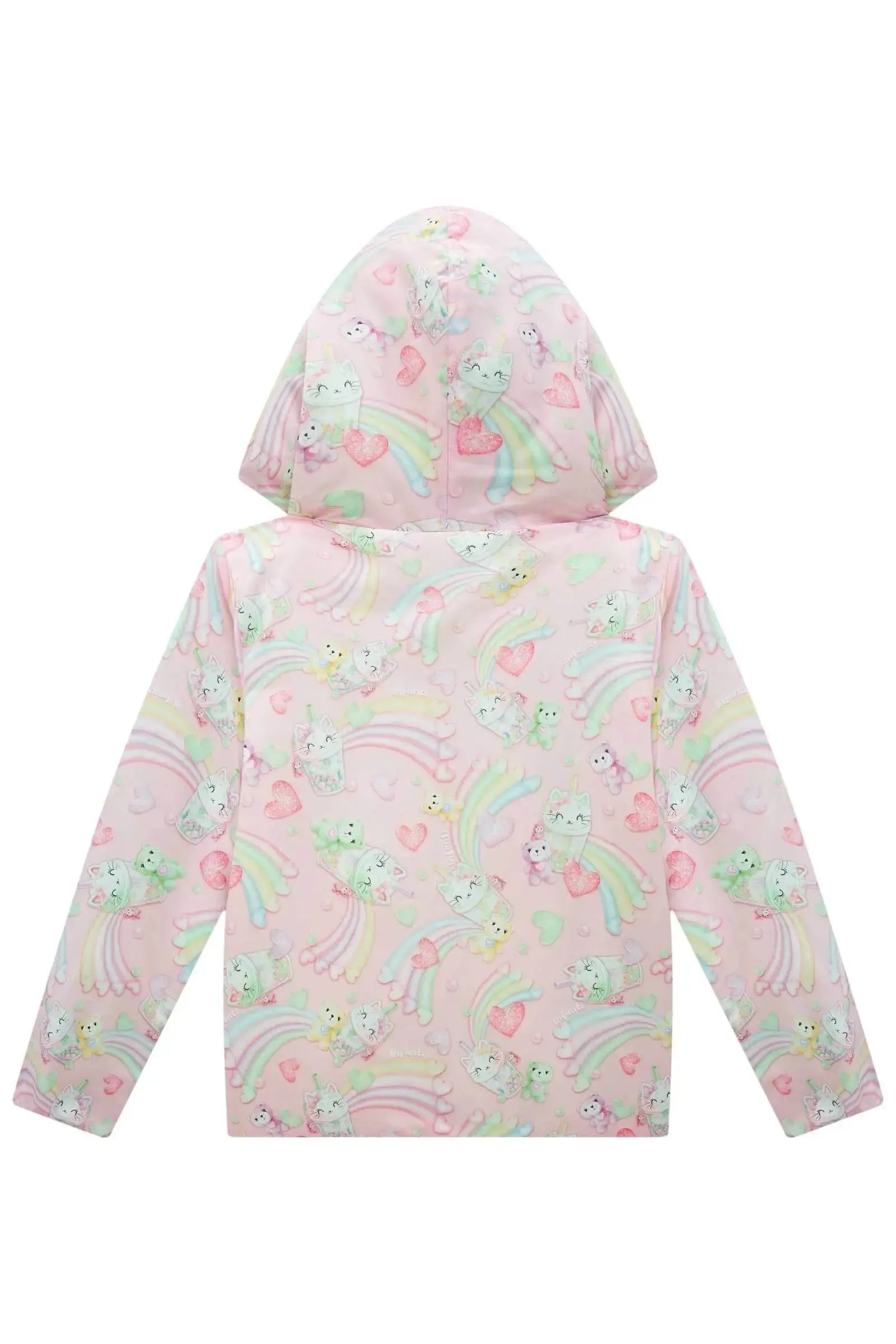 Jaqueta Reversível em Nylon e Pelo Carneirinho 92166 Infanti Infantil Menina