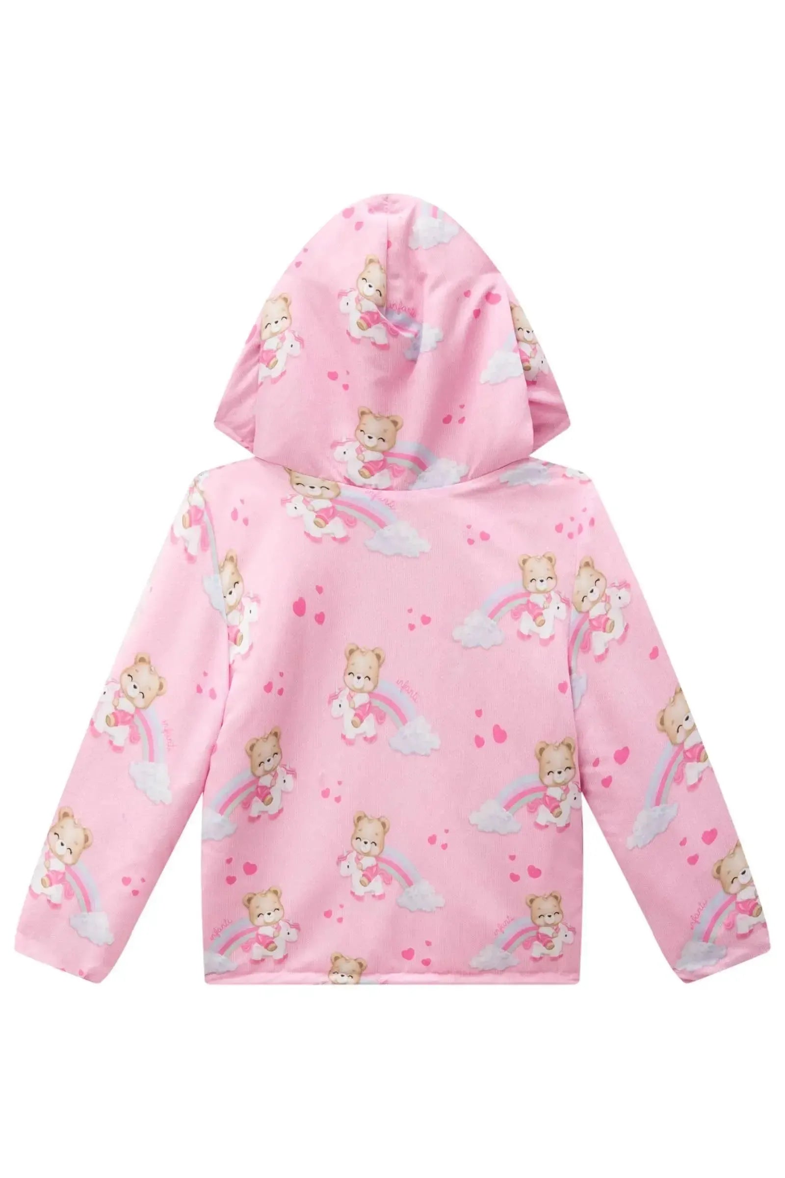 Jaqueta Reversível em Nylon e Pelo Carneirinho Dublado 89813 Infanti Bebê Menina