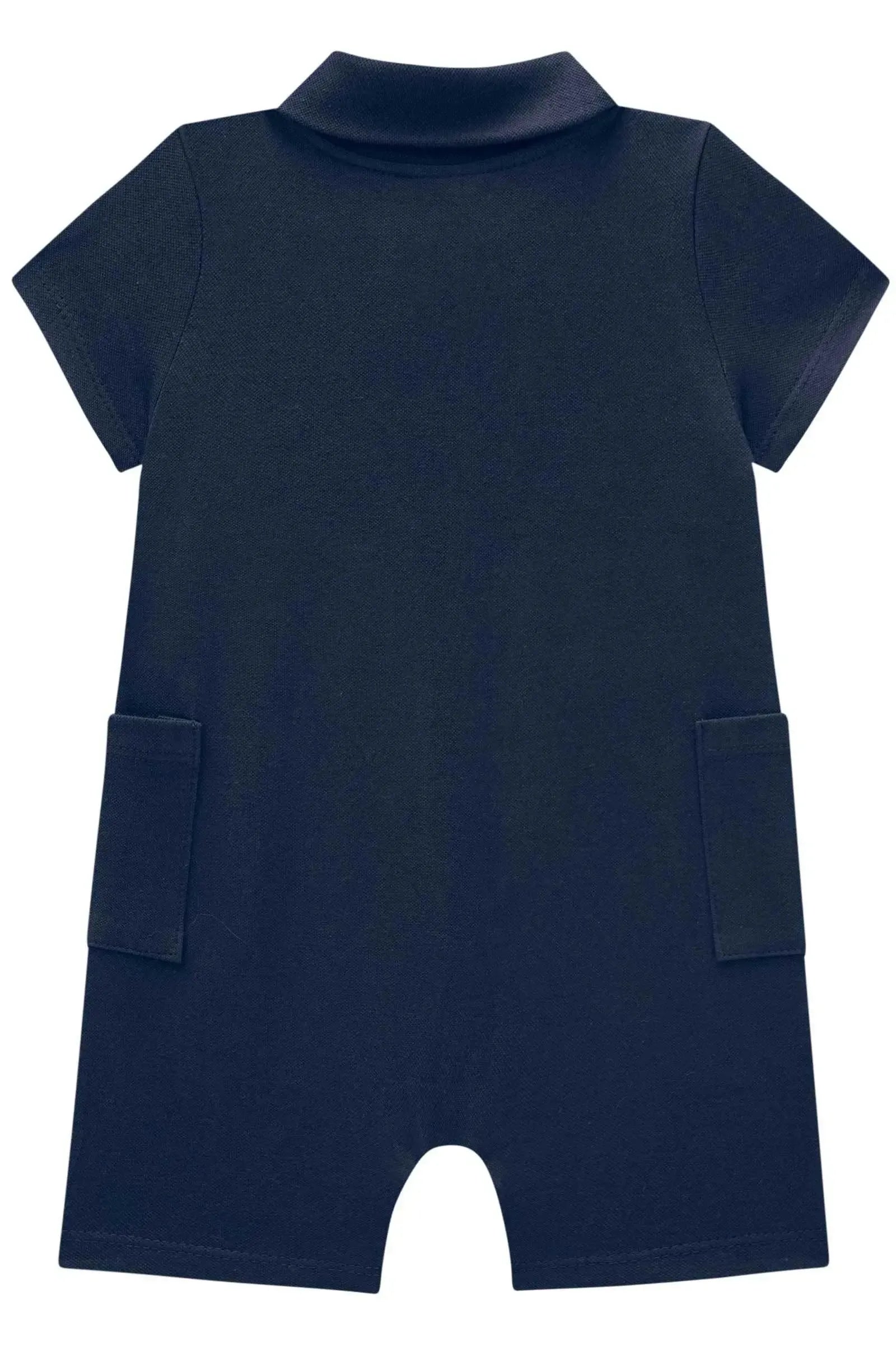 Macacão Camisa em Piquet com Elastano 84731 LucBoo Bebê Menino