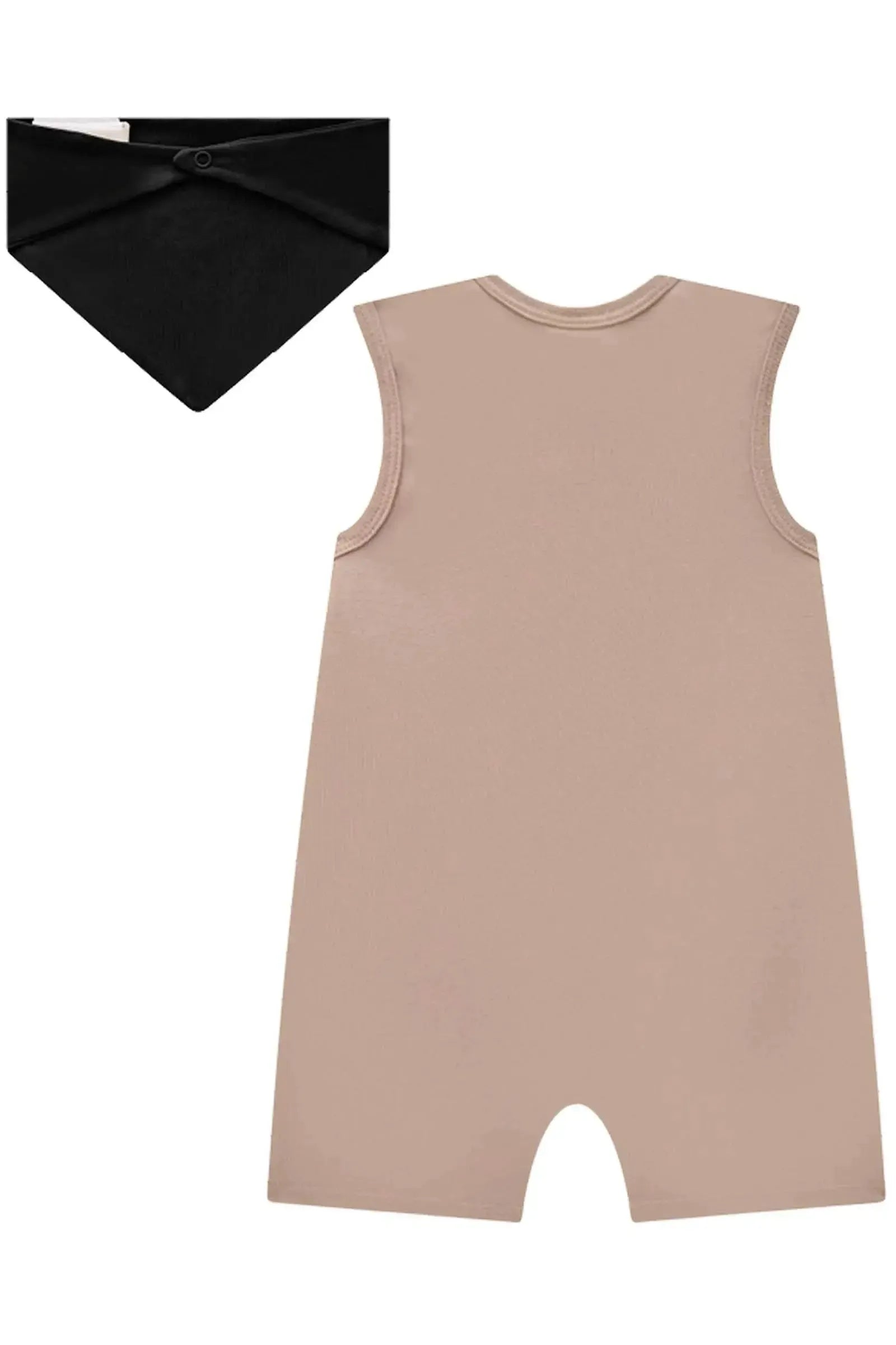 Macacão e Lenço em Meia Malha 84534 LucBoo Bebê Menino