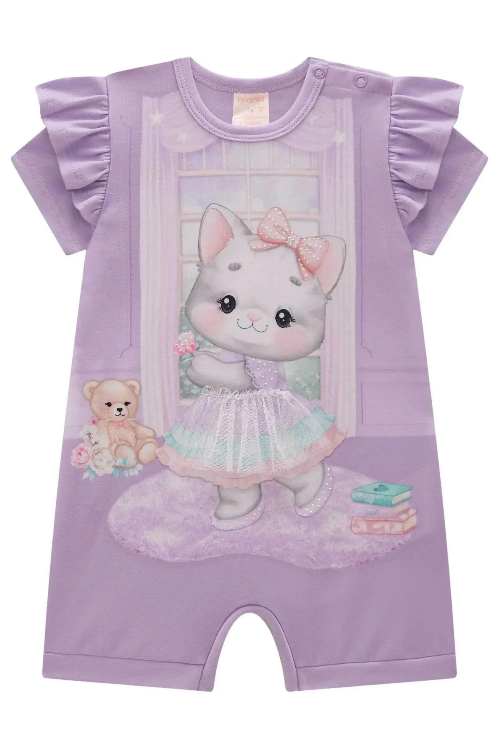 Macacão em Cotton 84149 Infanti Bebê Menina