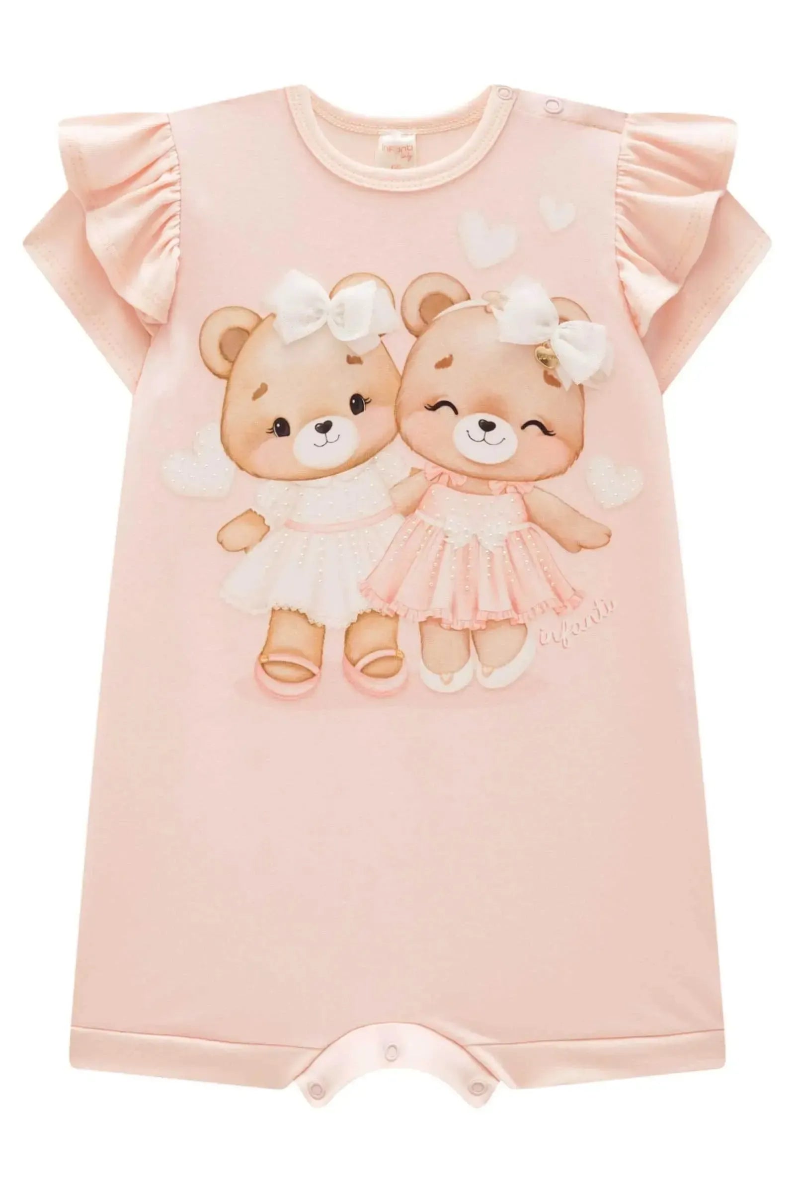 Macacão em Cotton 96906 Infanti Bebê Menina