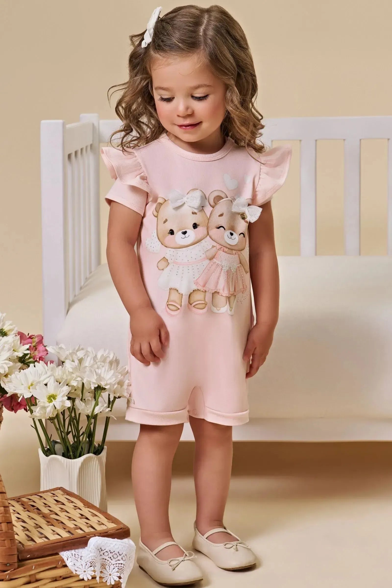 Macacão em Cotton 96906 Infanti Bebê Menina
