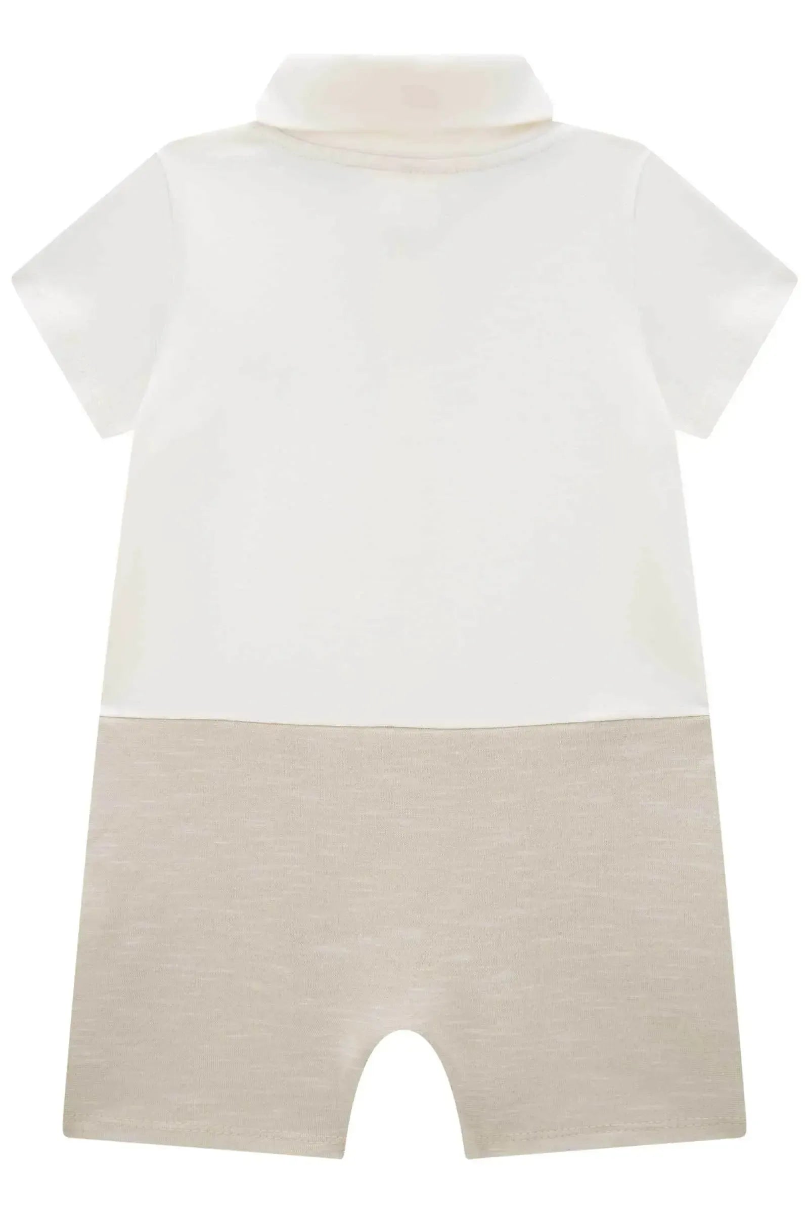 Macacão em Cotton e Malha Bicolor 84736 LucBoo Bebê Menino