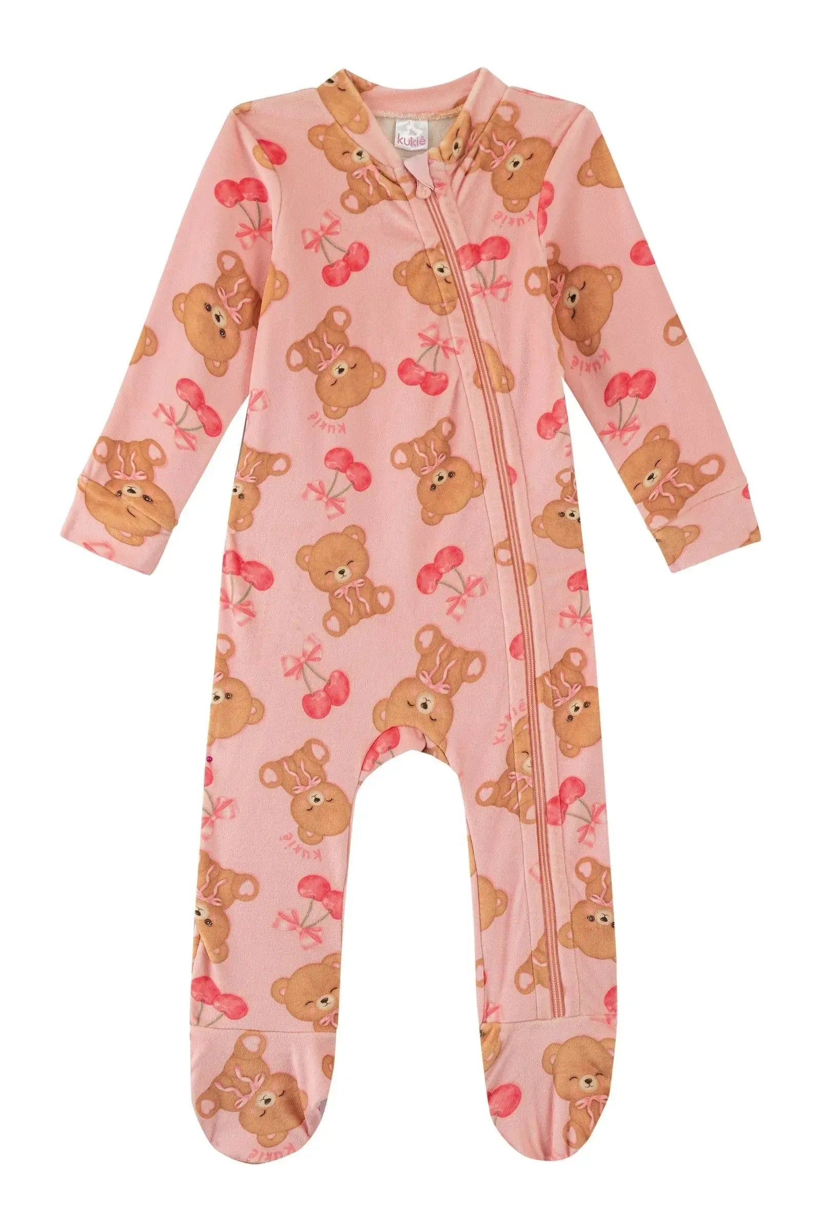 Macacão em Fleece Luxo 90515 Kukiê Bebê Menina