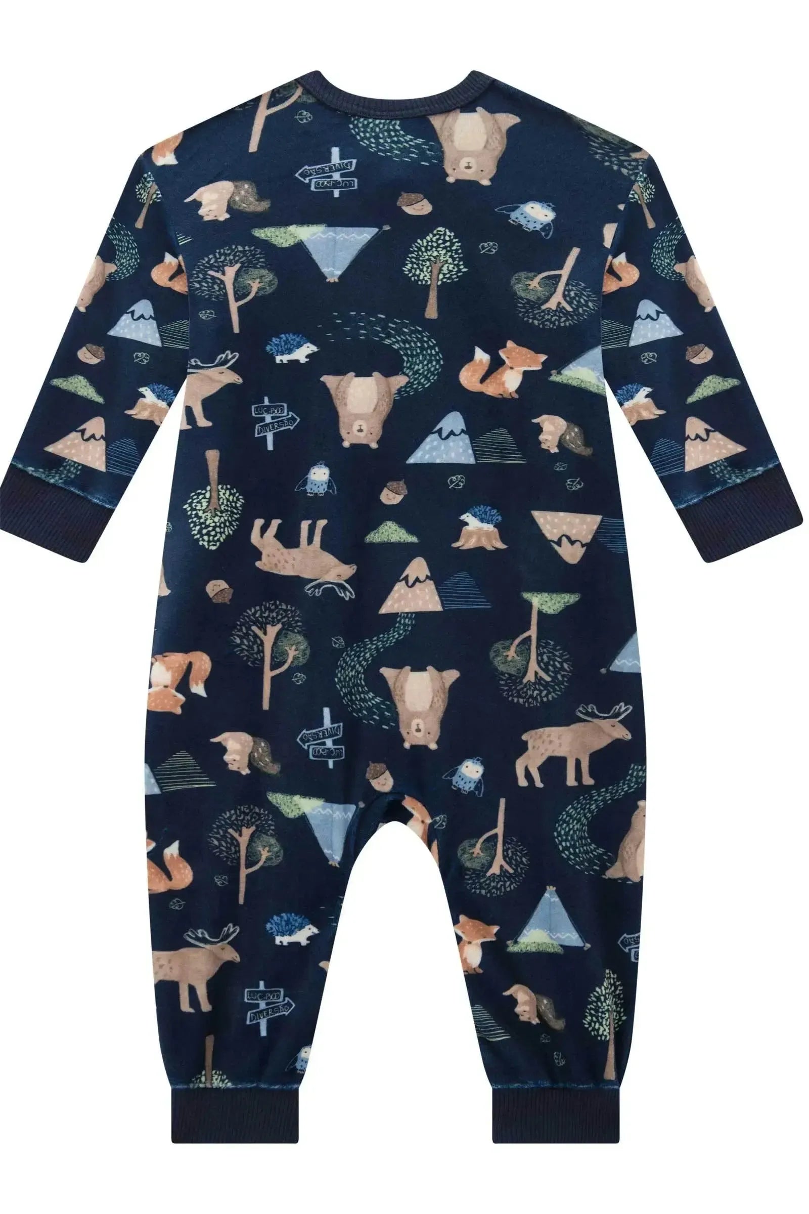Macacão em Fleece Luxo 91729 LucBoo Bebê Menino