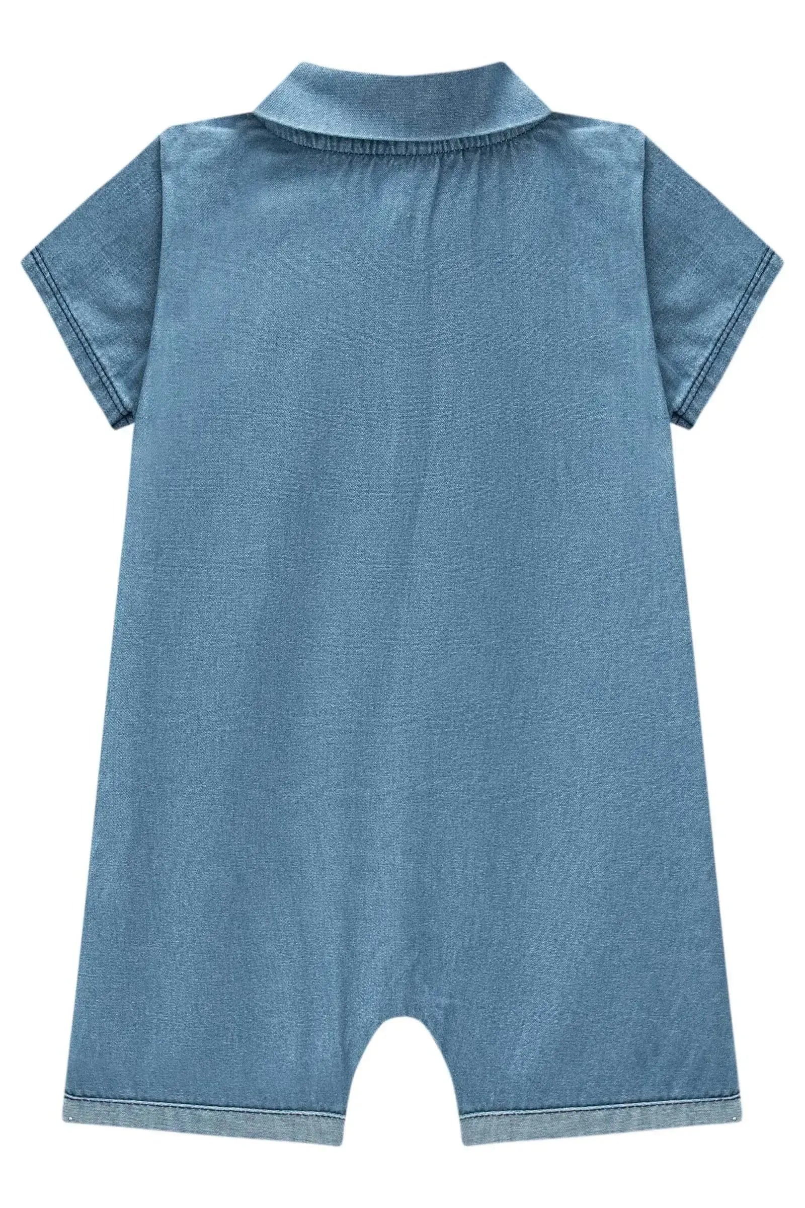 Macacão em Jeans Teca com Elastano 95297 LucBoo Bebê Menino