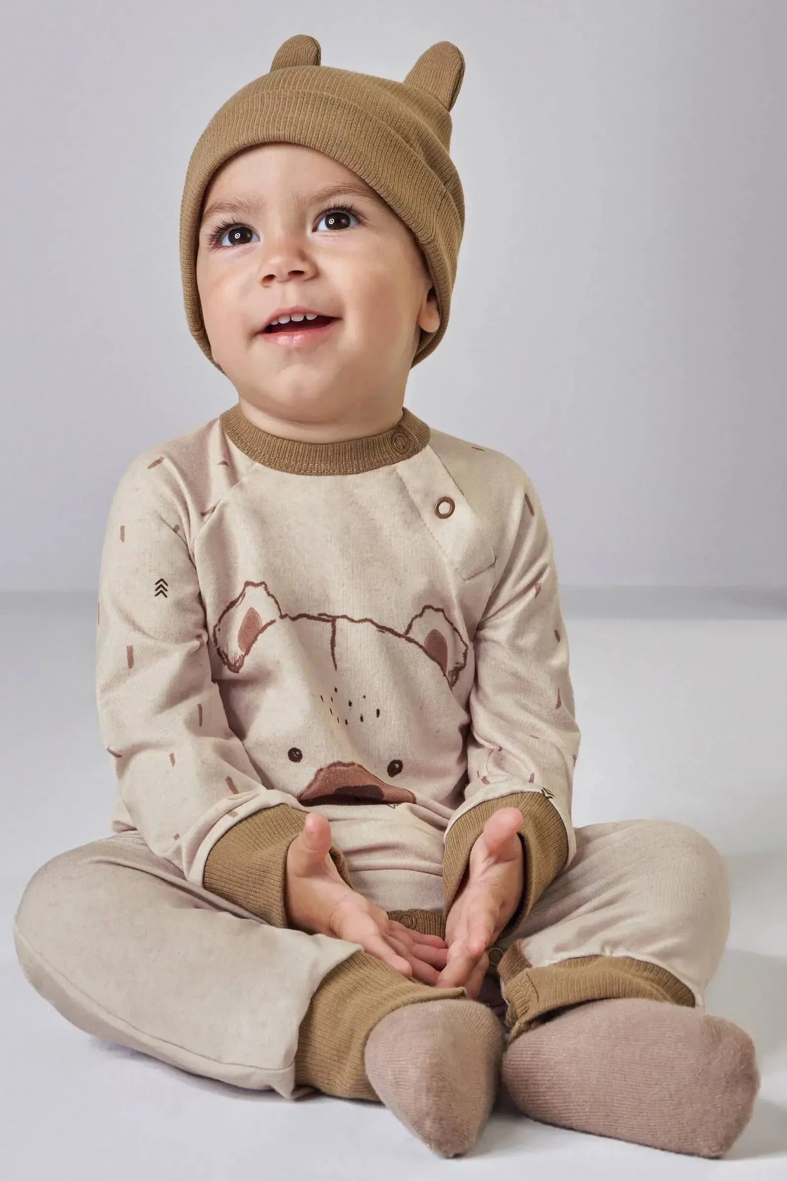 Macacão em Malha Comfy e Gorro em Canelado Liz 89502 LucBoo