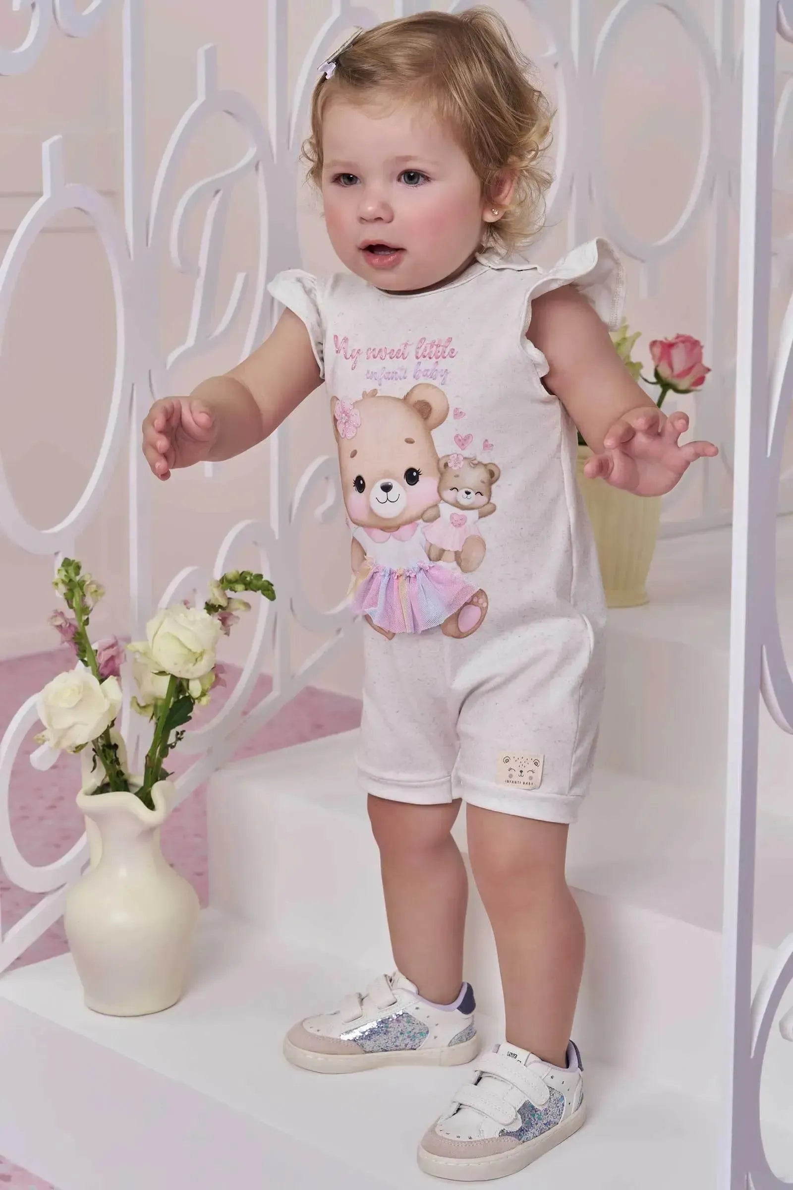 Macacão em Malha Power 98577 Infanti Bebê Menina