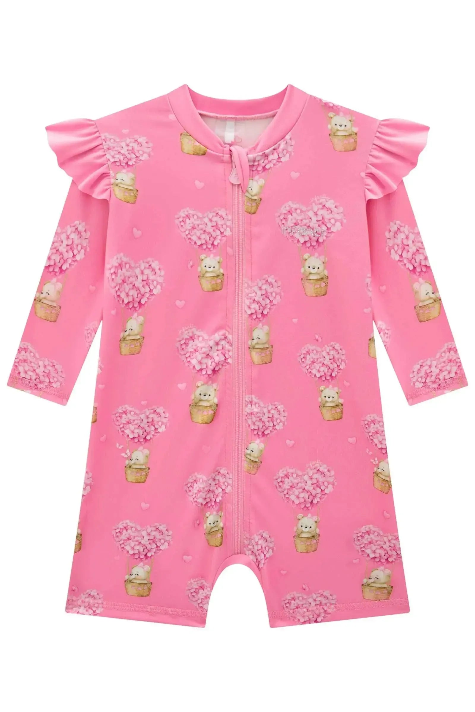 Macacão em Malha Uv Dry com Proteção Uv 50+ 84855 Infanti Bebê Menina