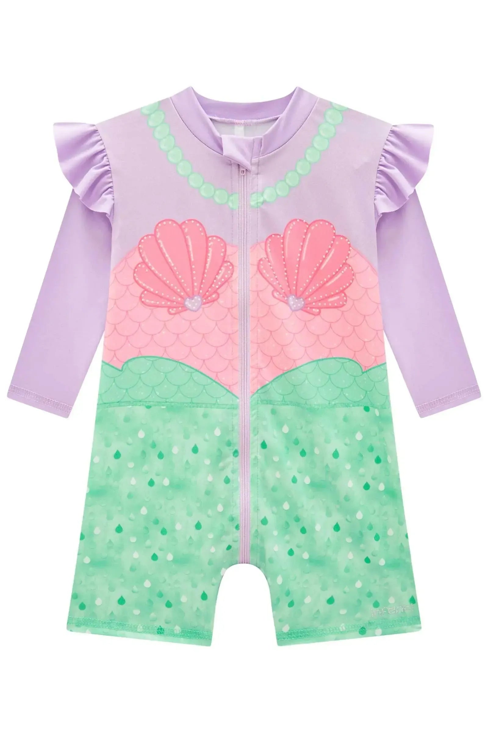 Macacão em Malha UV Dry com Proteção UV 50+ 87835 Infanti Bebê Menina