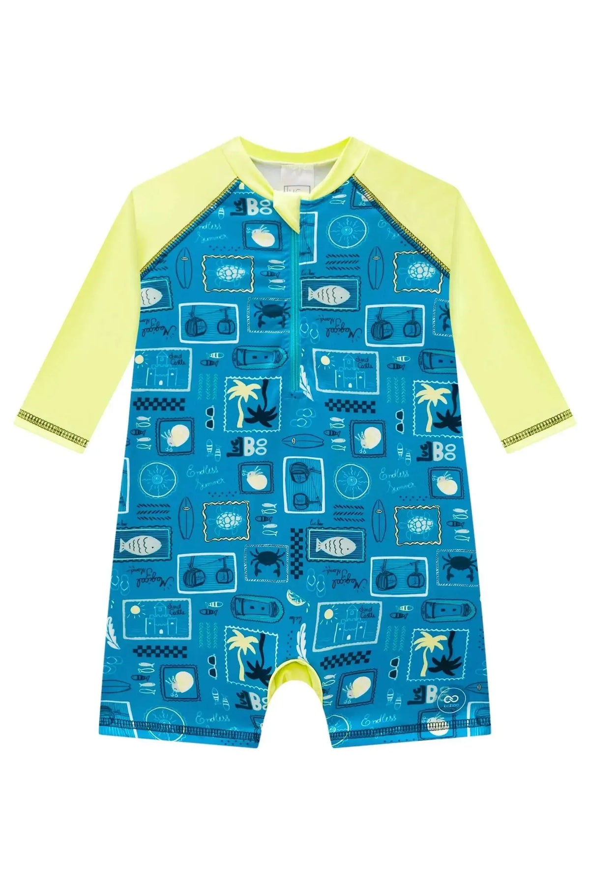 Macacão em Malha UV Dry com Proteção UV 50+ 99279 LucBoo Bebê Menino