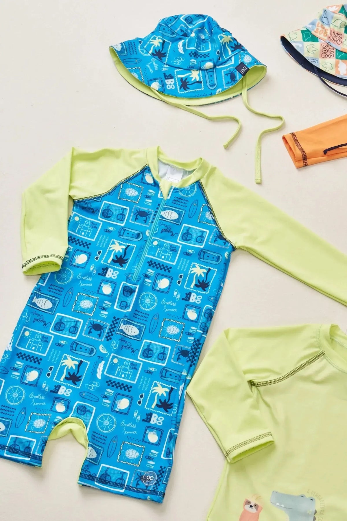 Macacão em Malha UV Dry com Proteção UV 50+ 99279 LucBoo Bebê Menino
