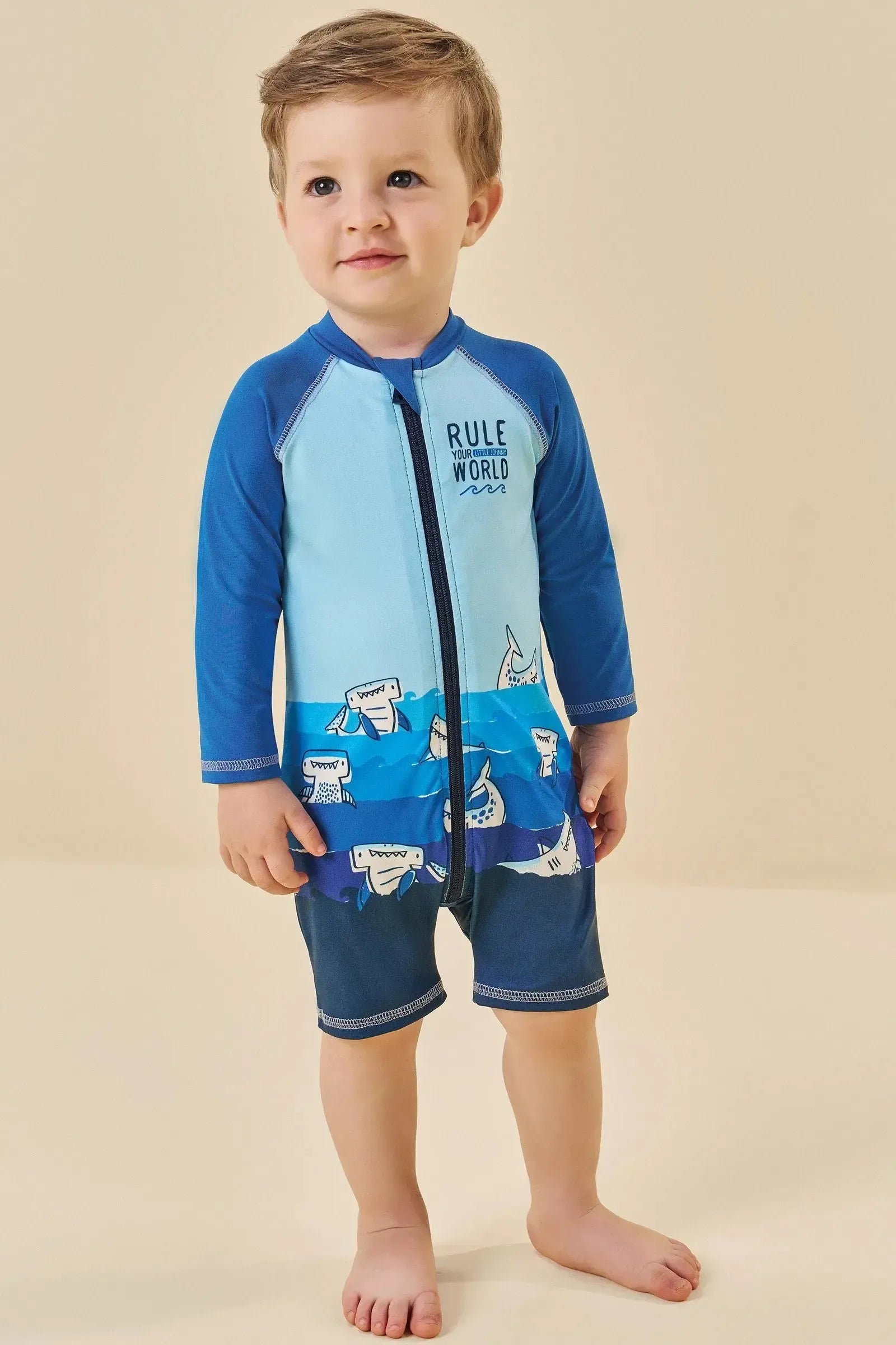 Macacão em Malha Uv Dry com Proteção UV50+ 85352 Johnny Fox Bebê Menino