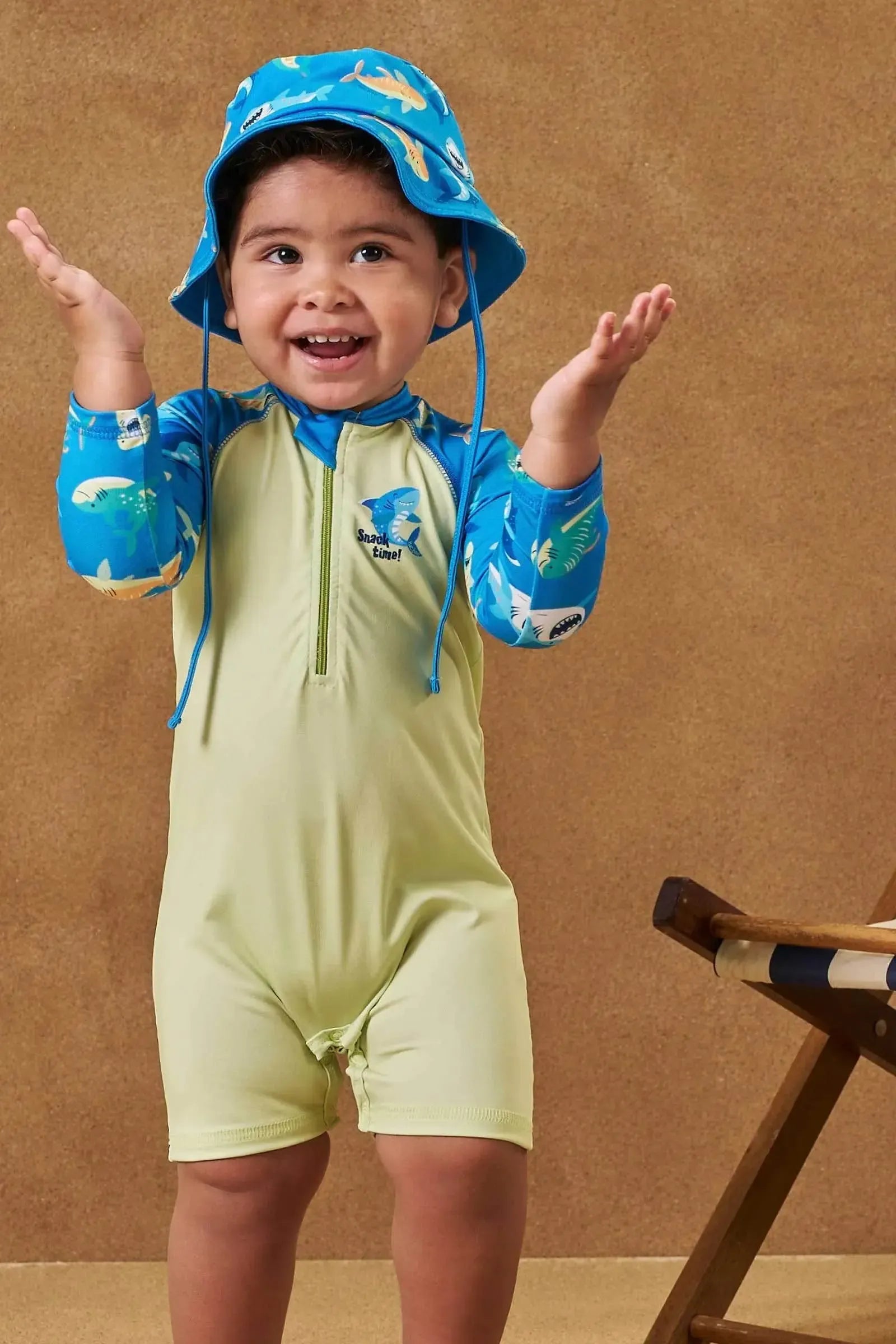 Macacão em Malha UV Dry com Proteção UV50+ 95469 LucBoo Bebê Menino