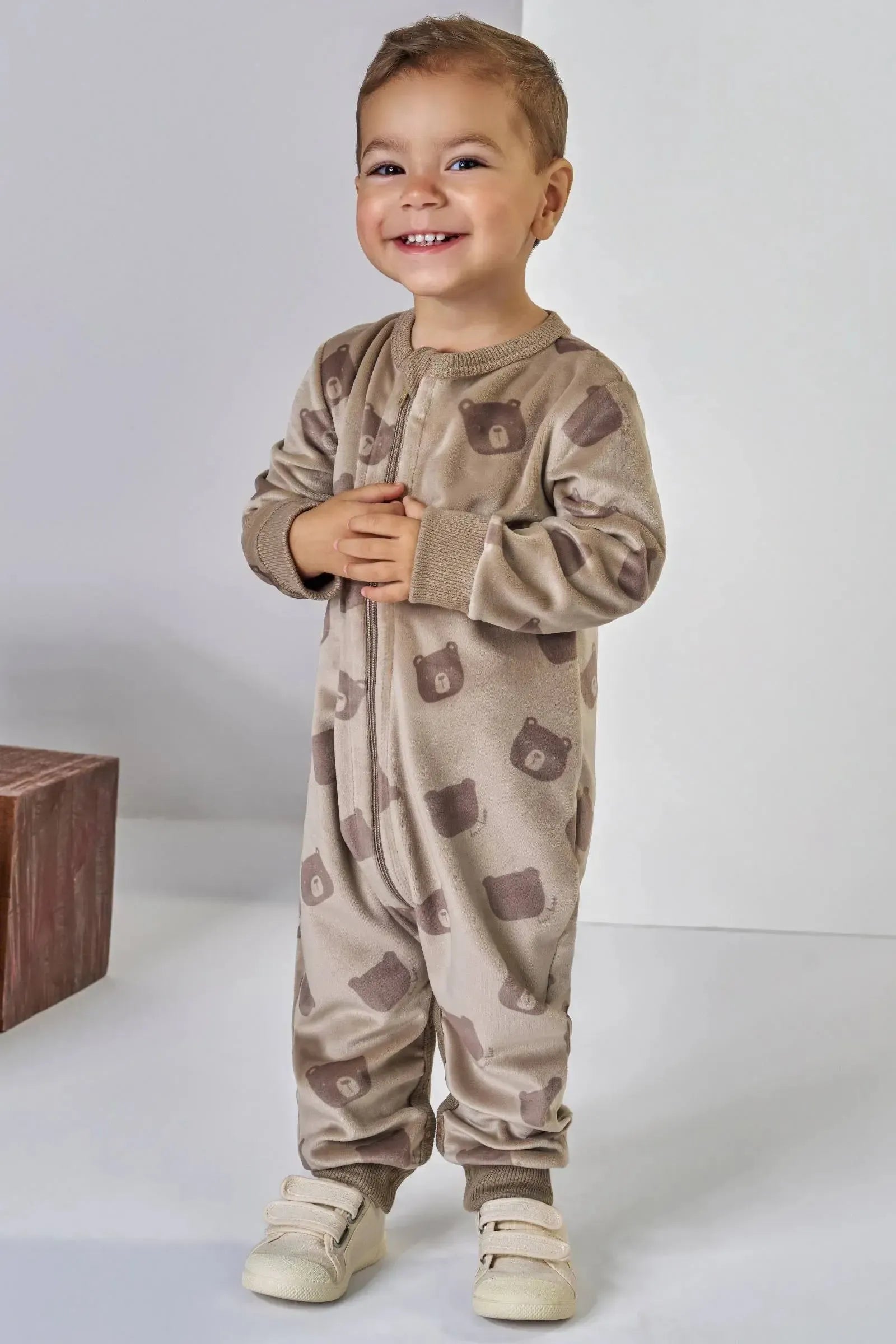 Macacão em Soft Plush com Elastano 89500 LucBoo Bebê Menino