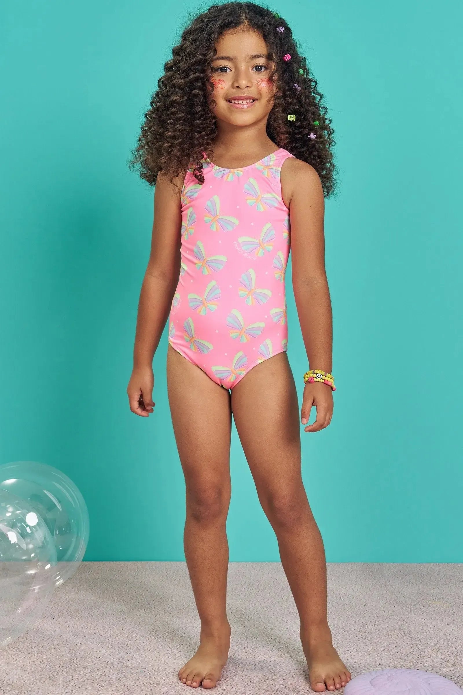 Maiô em Malha com Proteção UV 50+ 83575 Kukiê Infantil Menina