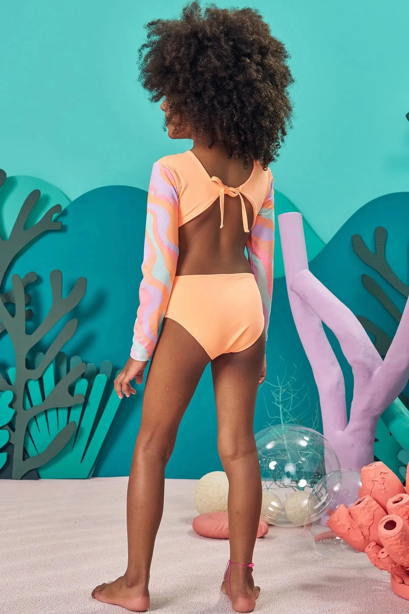 Maiô em Malha com Proteção UV 50+ 83578 Kukiê Infantil Menina