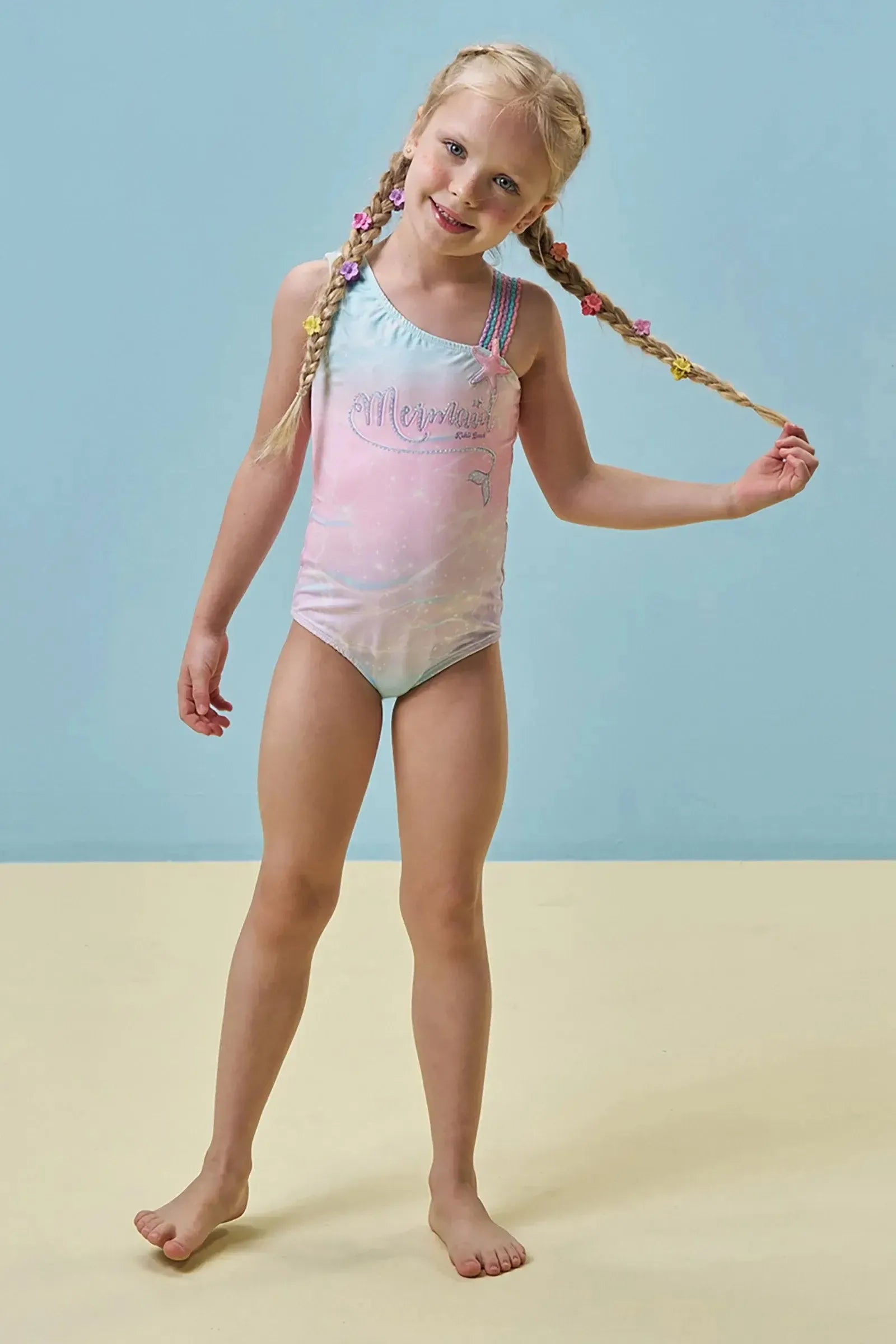 Maiô em Malha com Proteção UV50+ 95208 Kukiê Infantil Menina