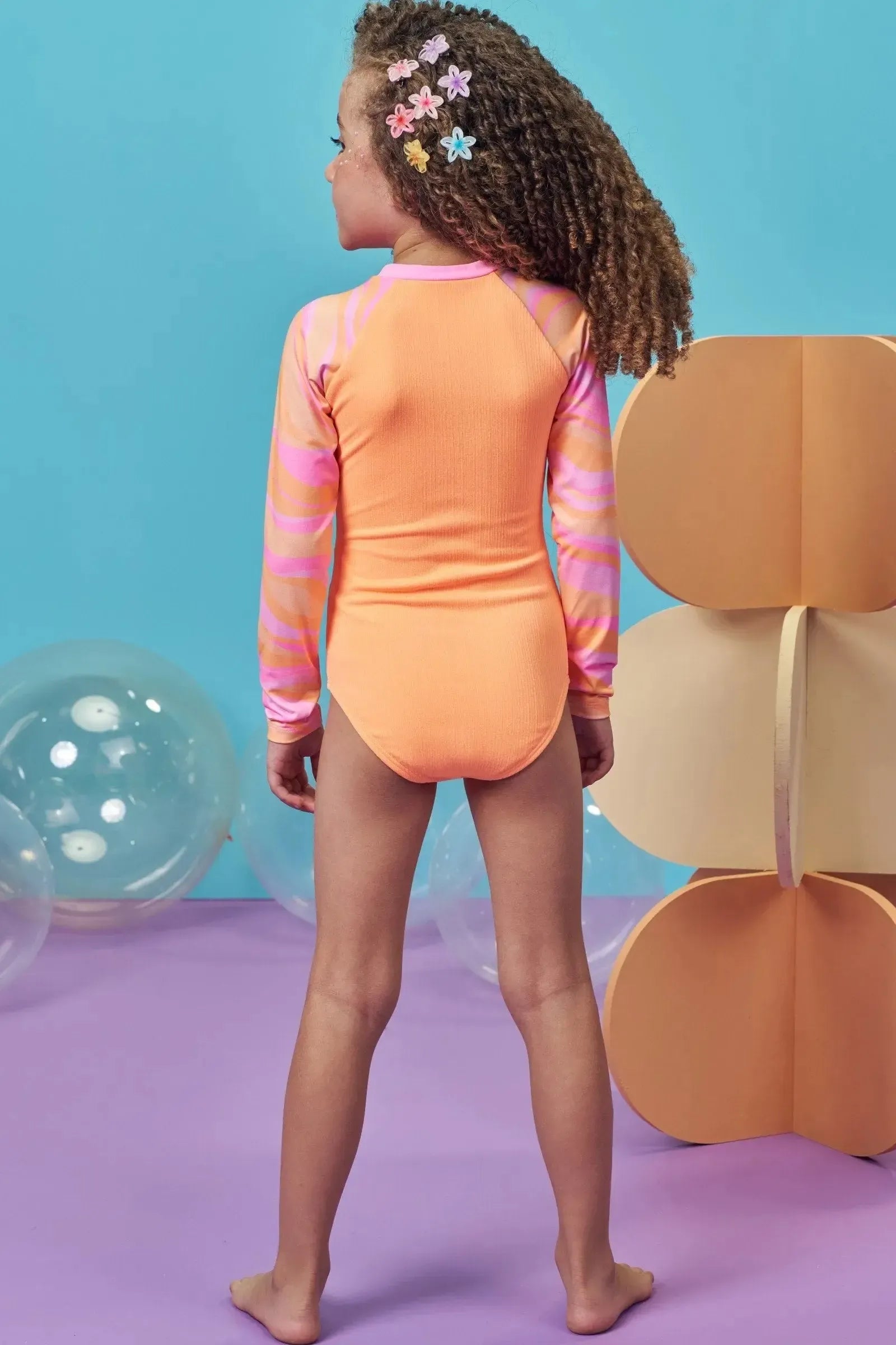 Maiô em Malha com Proteção UV50+ 99822 Kukiê Infantil Menina