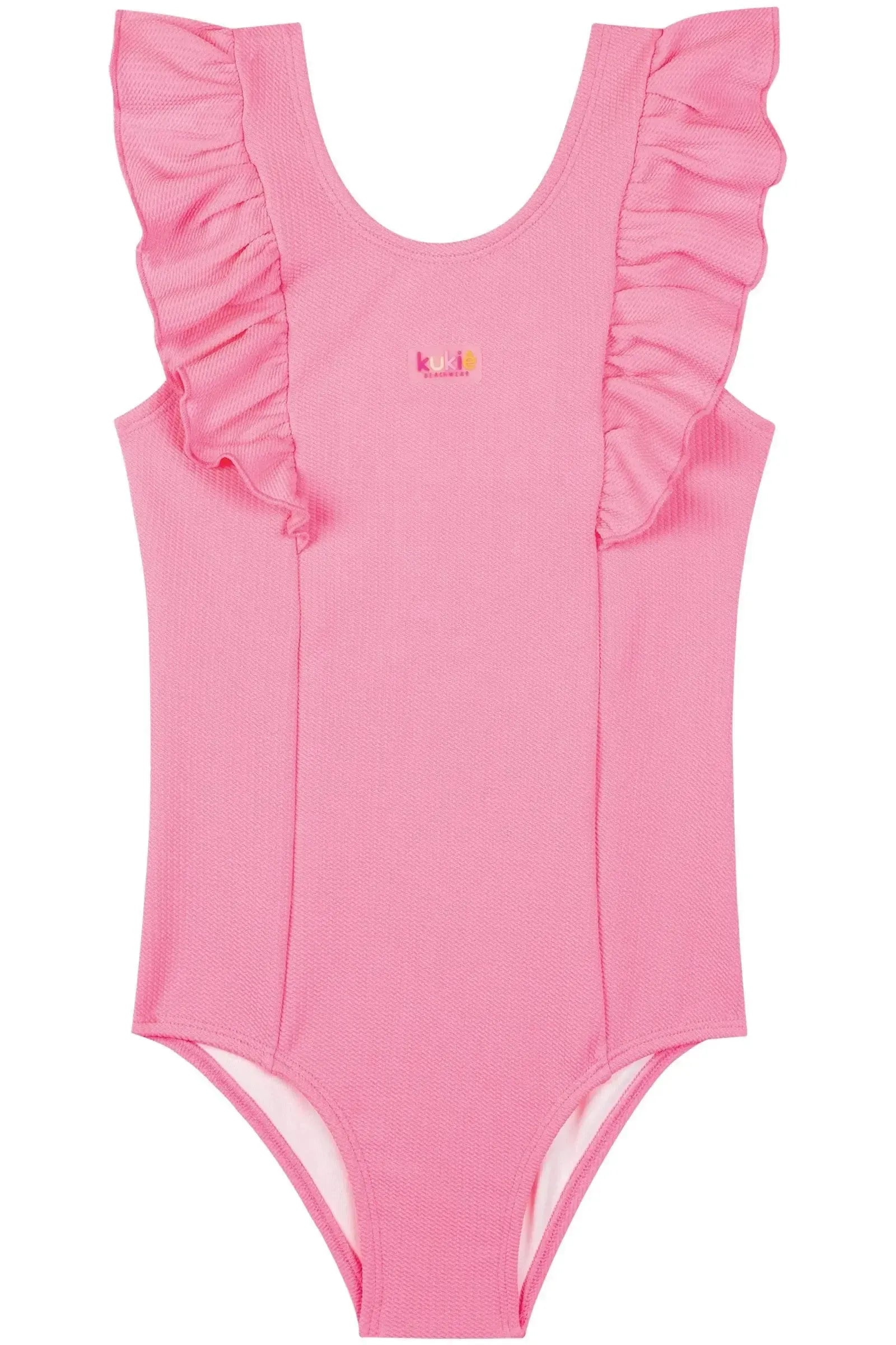 Maiô em Malha Jacquard Textura com Proteção UV50+ 88036 Kukiê Infantil Menina