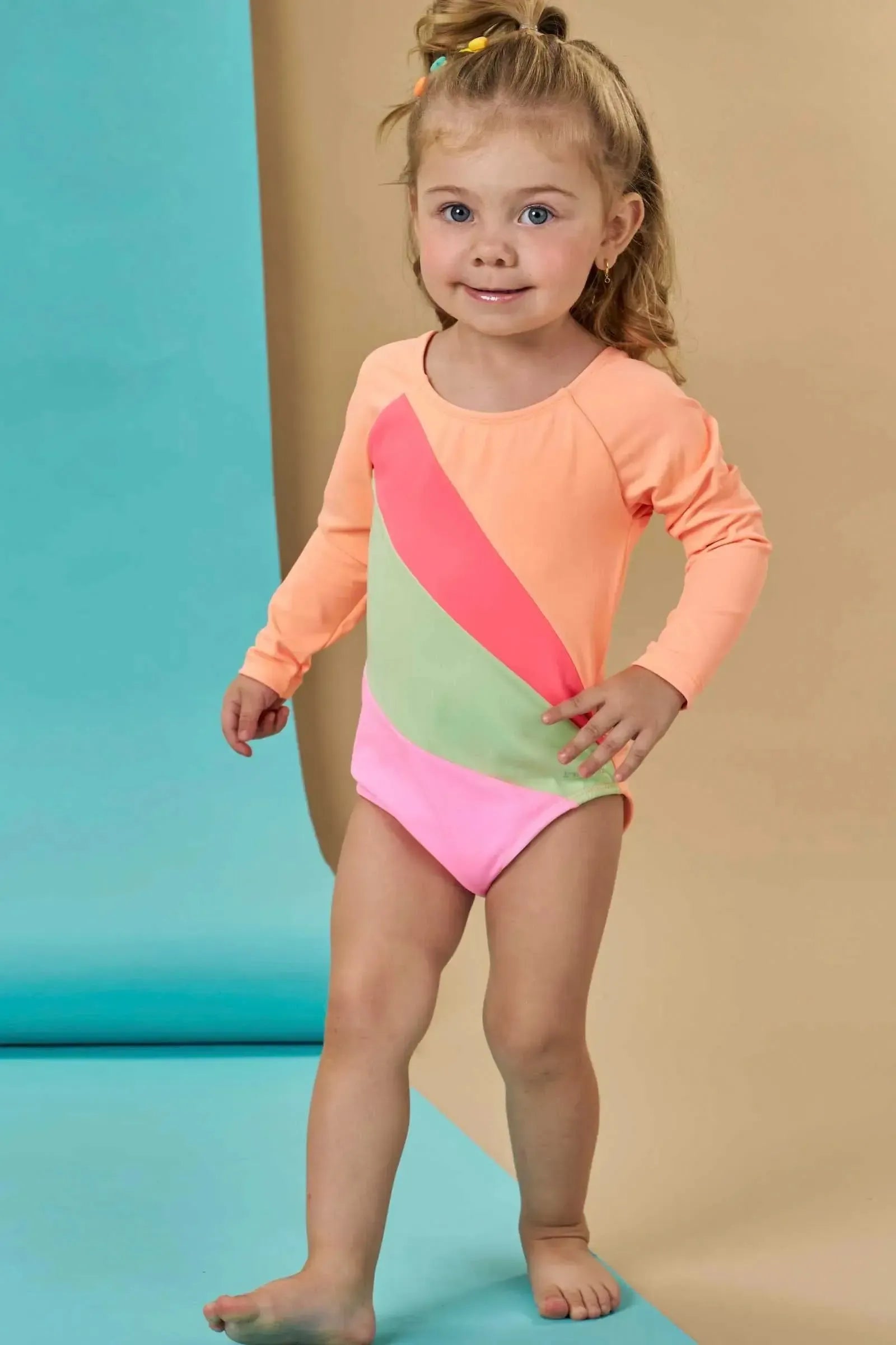 Maiô em Malha Poliamida com Proteção UV 50+ 87402 Infanti Infantil Menina