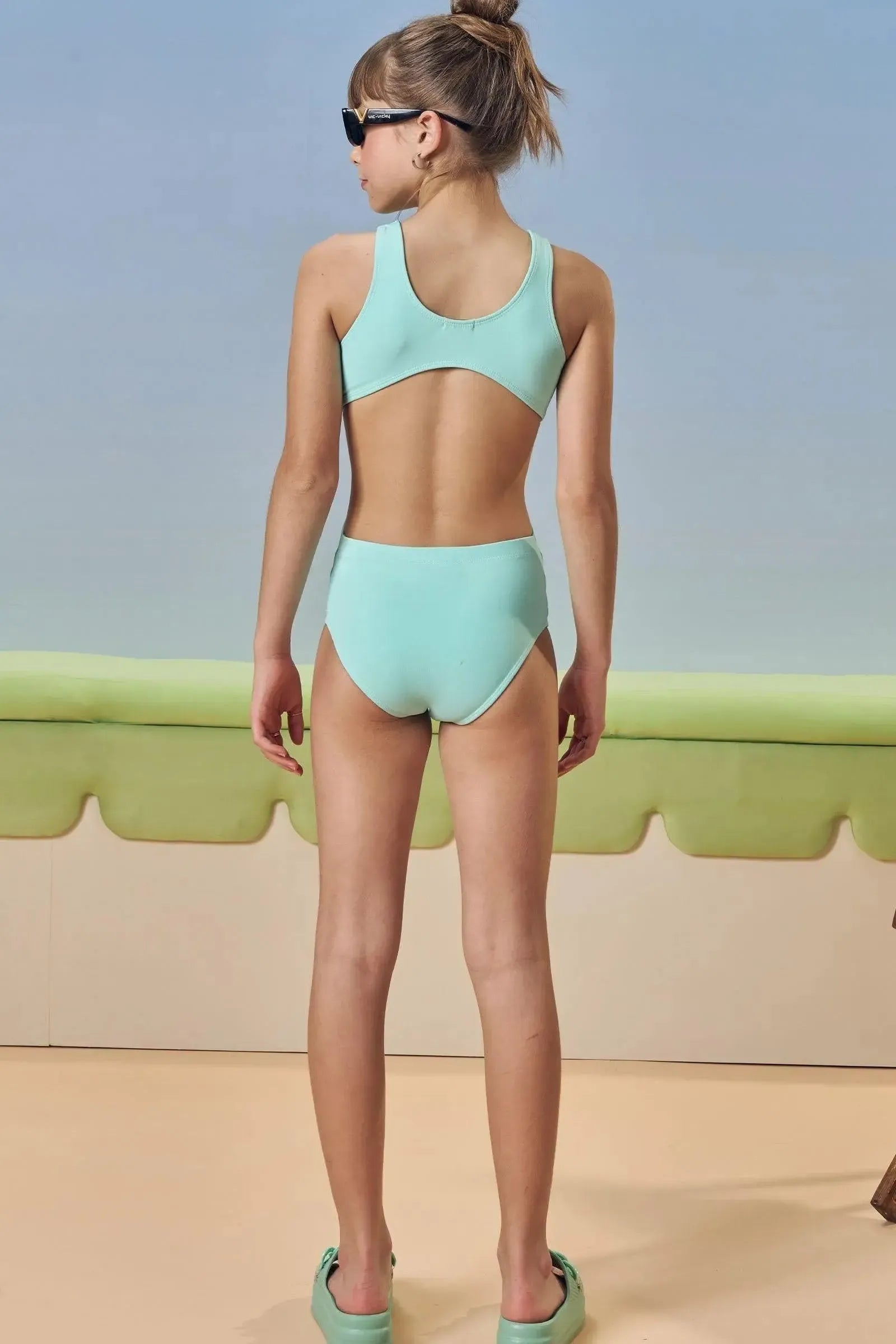 Maiô em Malha Poliamida Uv 50+ 84323 Vic&Vicky Teen Menina