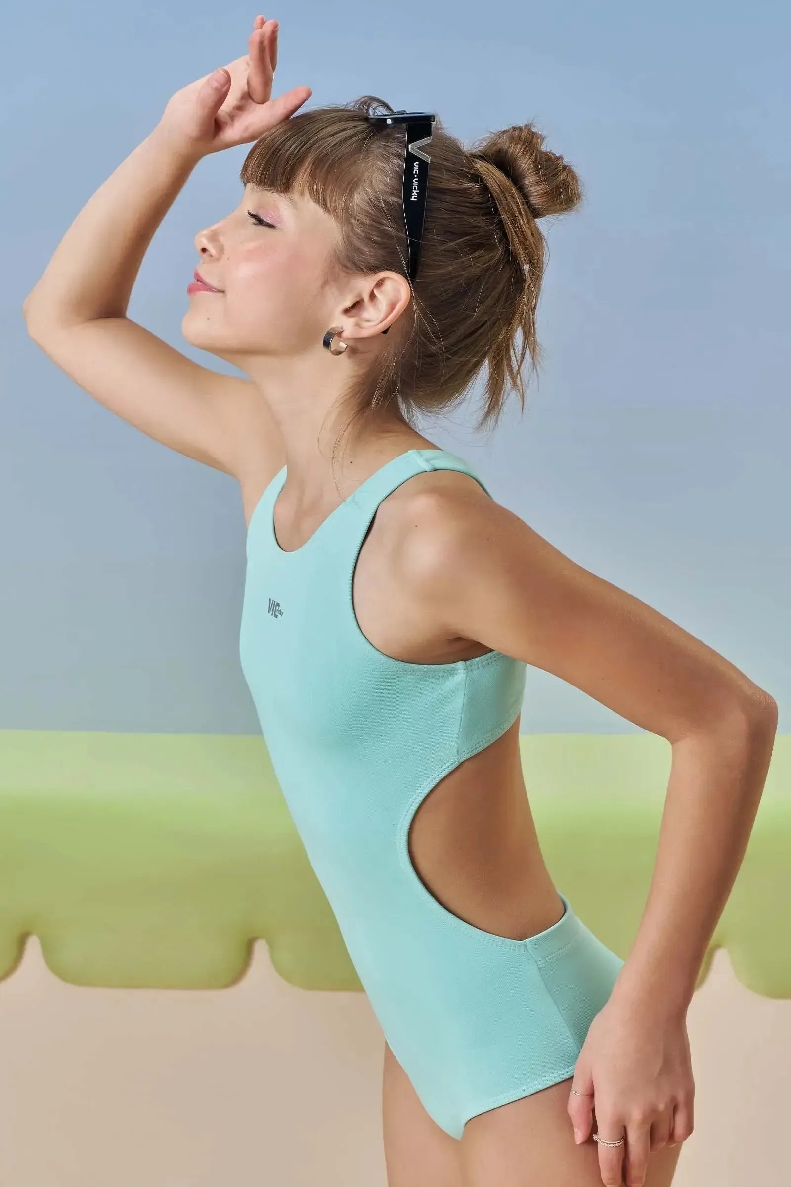 Maiô em Malha Poliamida Uv 50+ 84323 Vic&Vicky Teen Menina