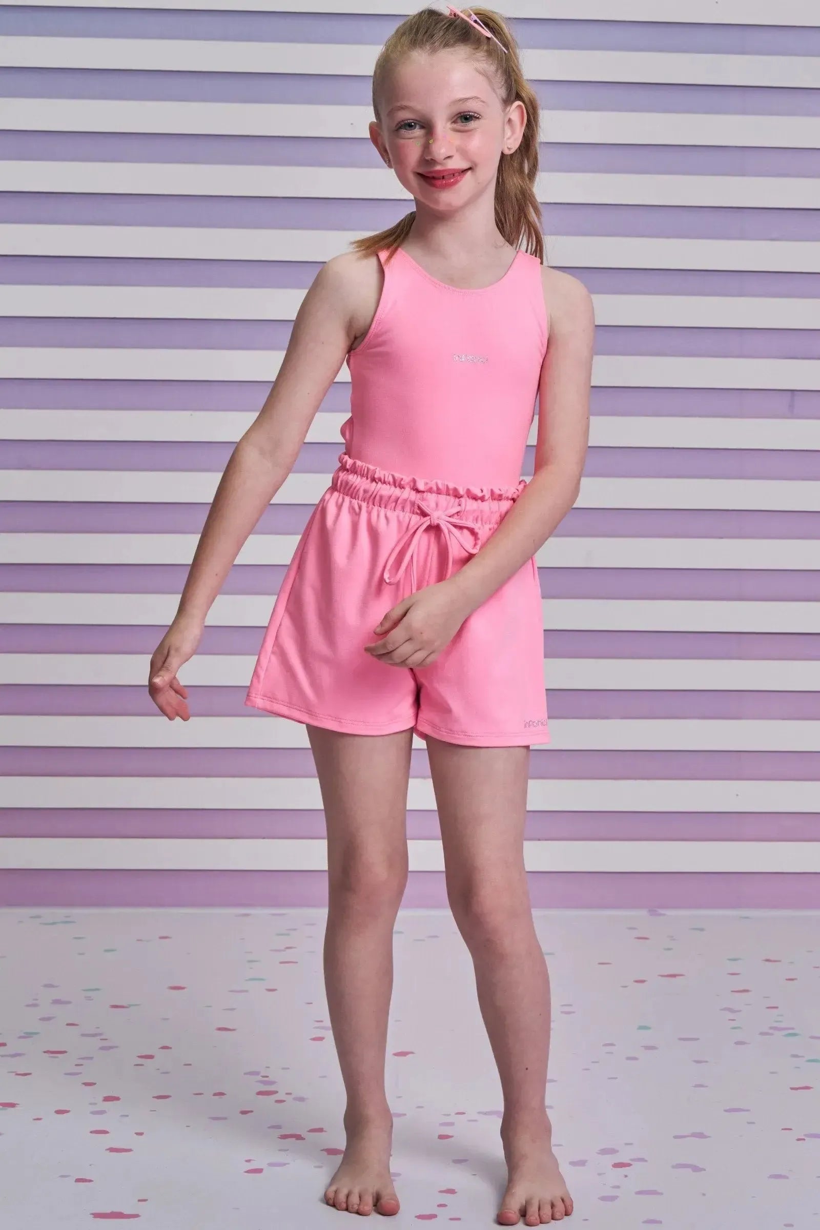Maiô em Malha UV com Proteção UV 50+ 95183 Infanti Infantil Menina