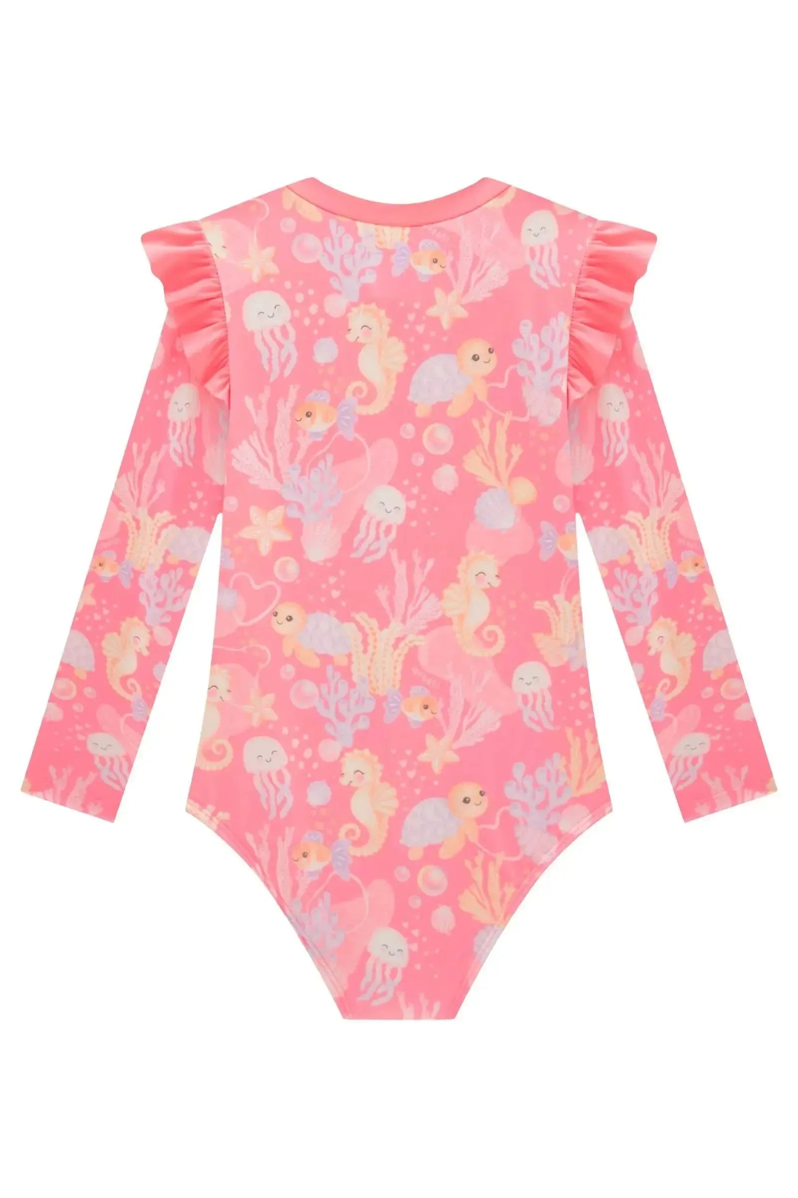 Maiô em Malha UV Dry com Proteção 50+ 98409 Infanti Infantil Menina