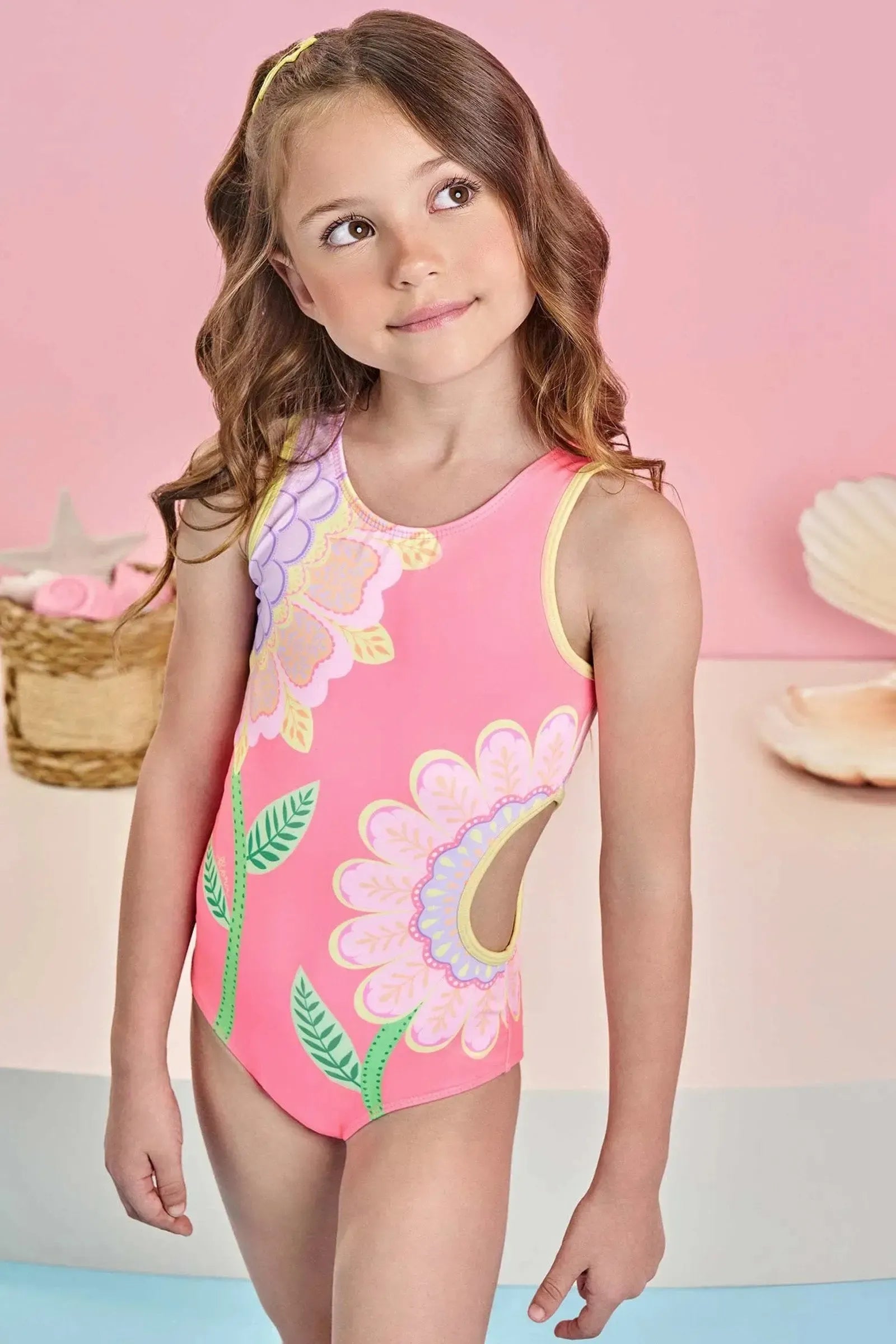 Maiô em Malha Uv Dry com Proteção Uv 50+ 84476 Infanti Infantil Menina