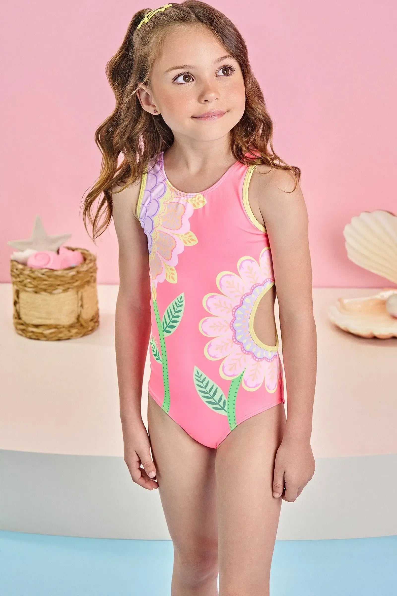 Maiô em Malha Uv Dry com Proteção Uv 50+ 84476 Infanti Infantil Menina