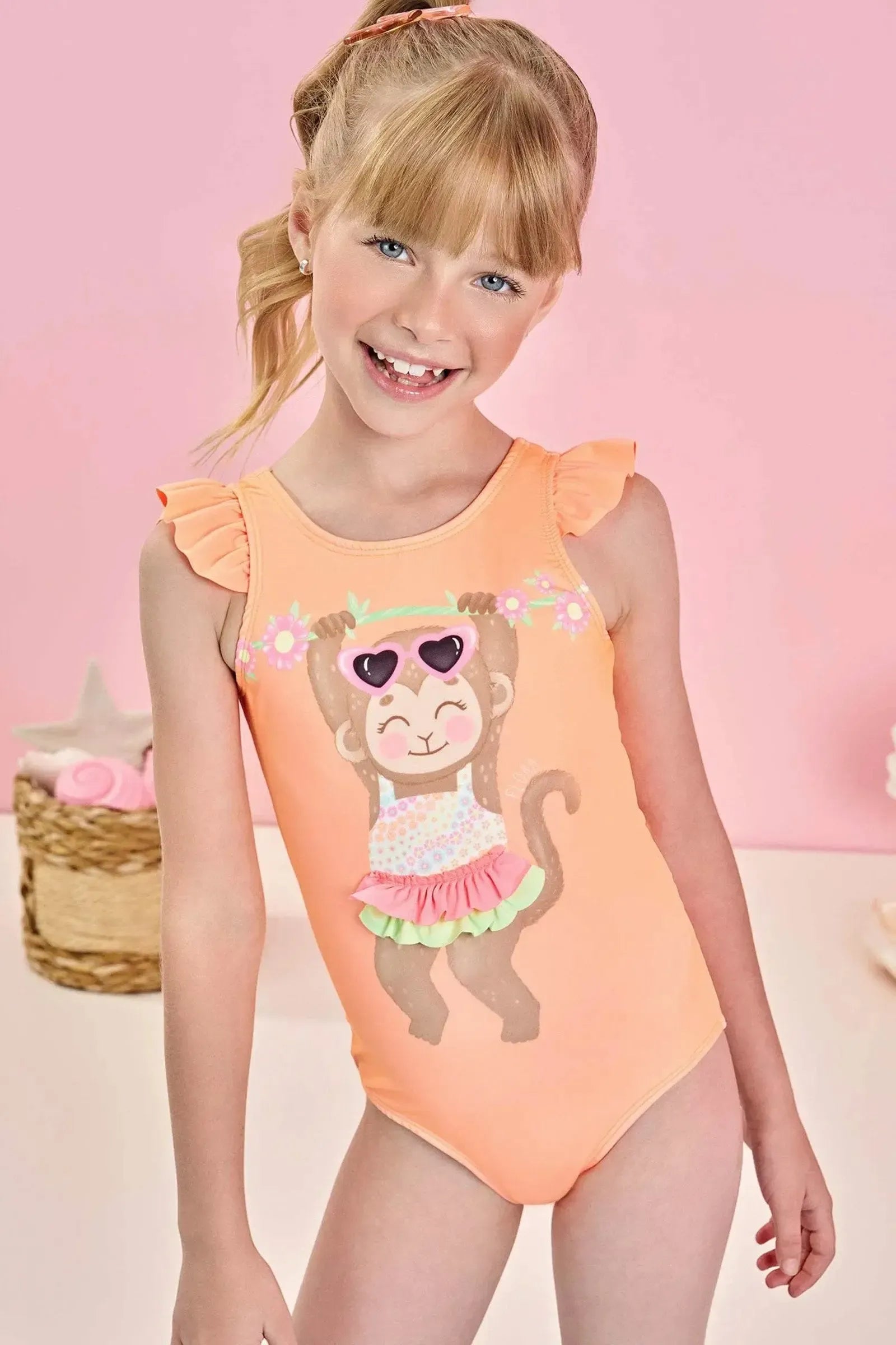 Maiô em Malha Uv Dry com Proteção Uv 50+ 84488 Infanti Infantil Menina
