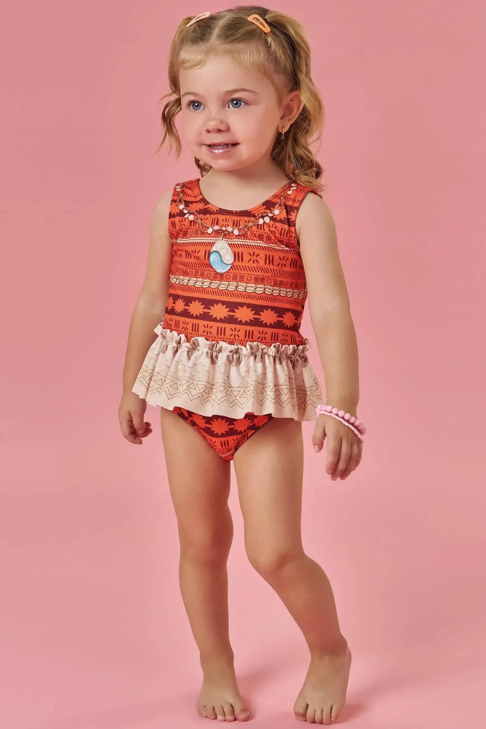 Maiô em Malha UV Dry com Proteção UV 50+ 87816 Infanti Bebê Menina