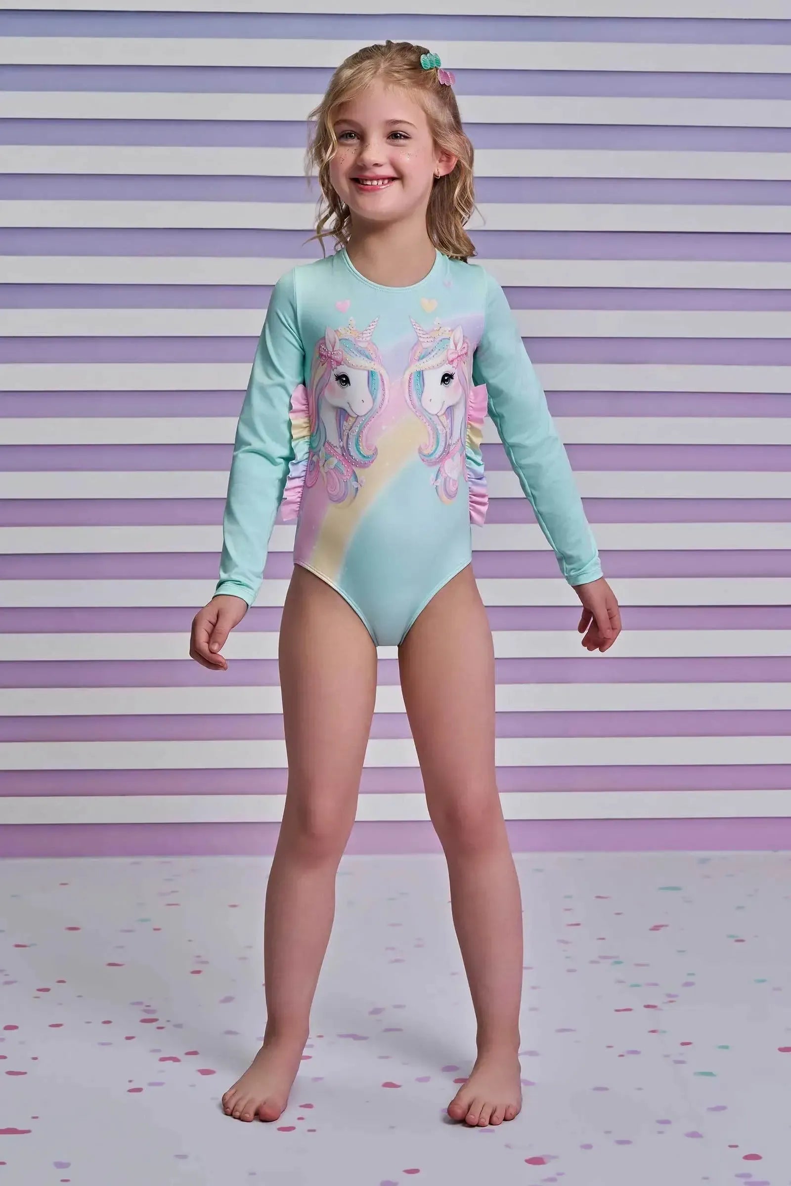 Maiô em Malha UV Dry com Proteção UV 50+ 93168 Infanti Infantil Menina