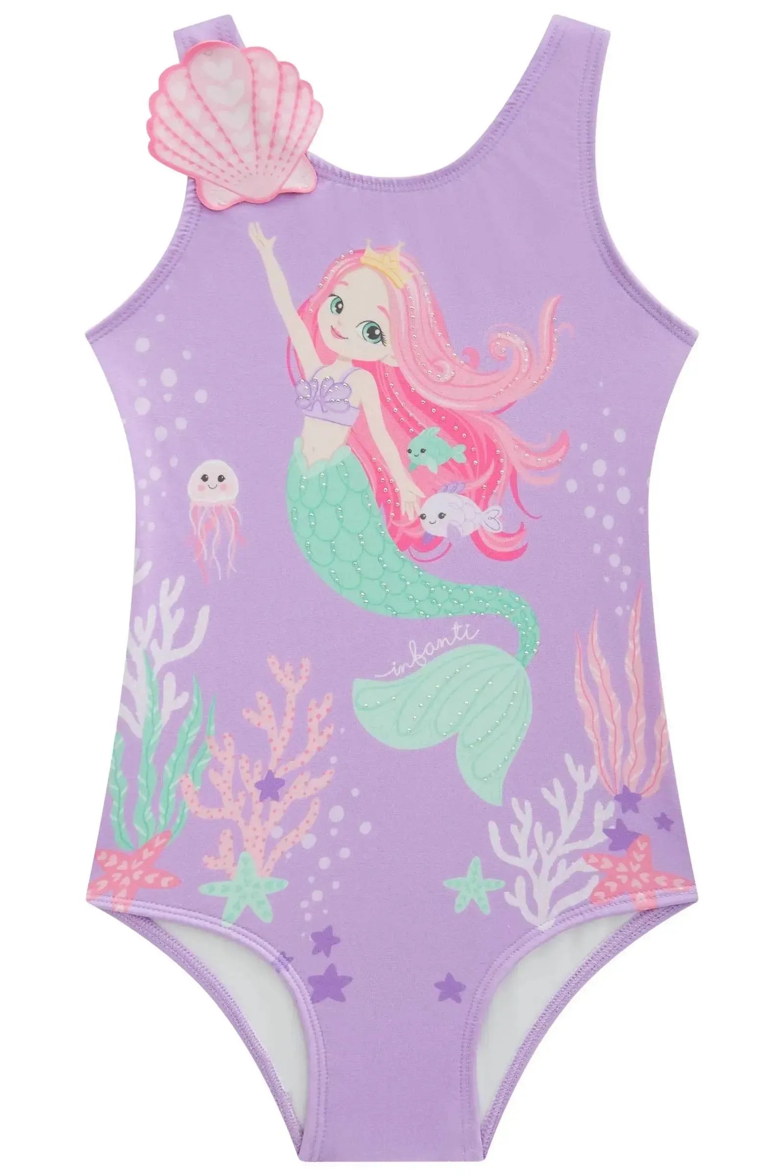 Maiô em Malha UV Dry com Proteção UV 50+ 95255 Infanti Infantil Menina