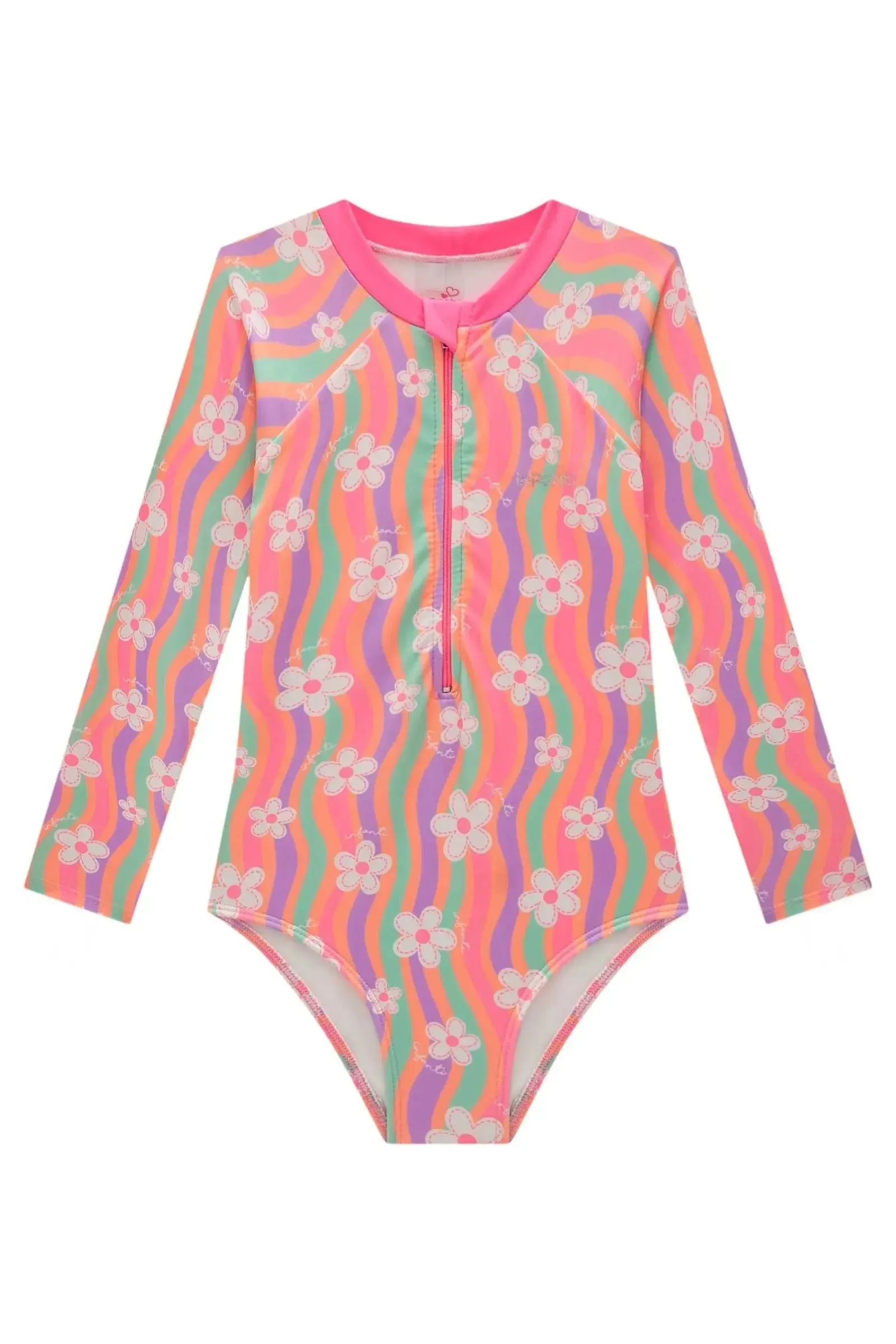 Maiô em Malha UV Dry com Proteção UV 50+ 95674 Infanti Infantil Menina