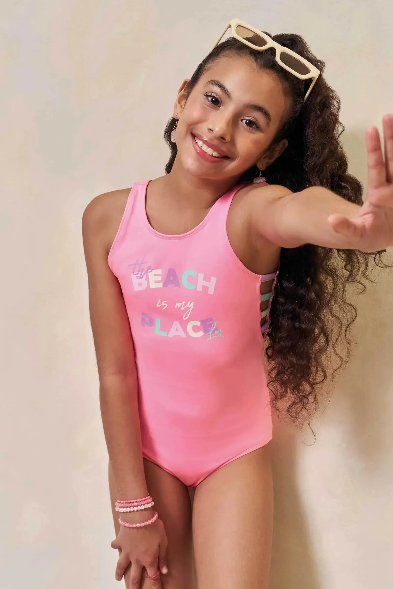 Maiô em Malha UV Dry com Proteção UV 50+ 96453 Lilimoon Teen Menina