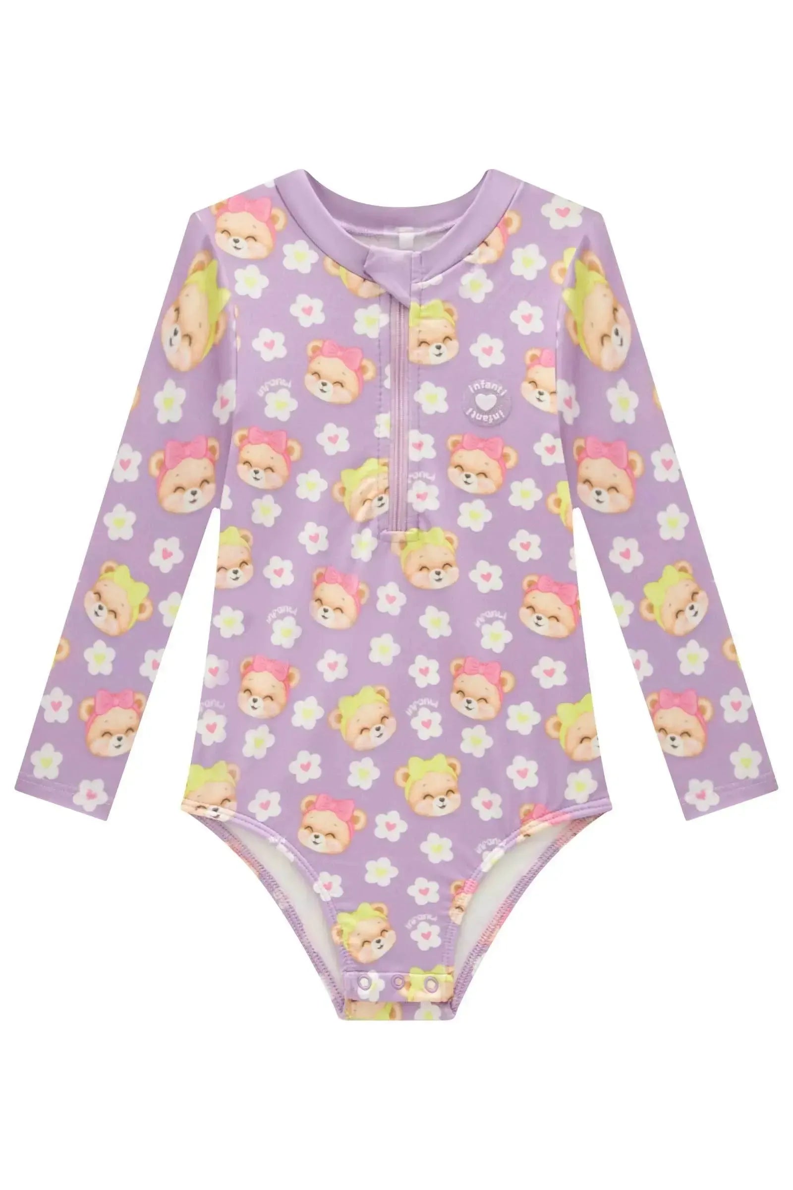Maiô em Malha UV Dry com Proteção UV 50+ 99158 Infanti Bebê Menina