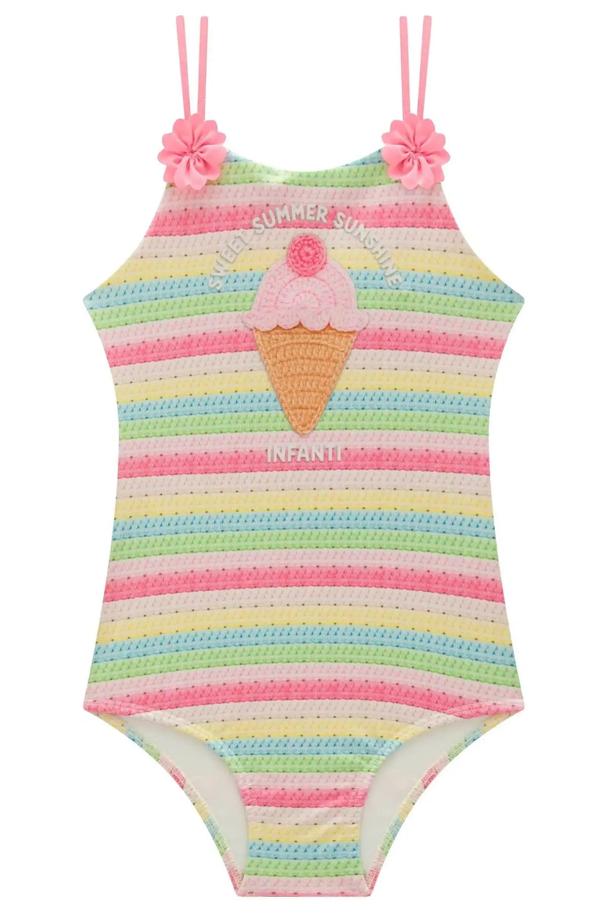 Maiô em Malha UV Dry com Proteção UV 50+ 99165 Infanti Infantil Menina