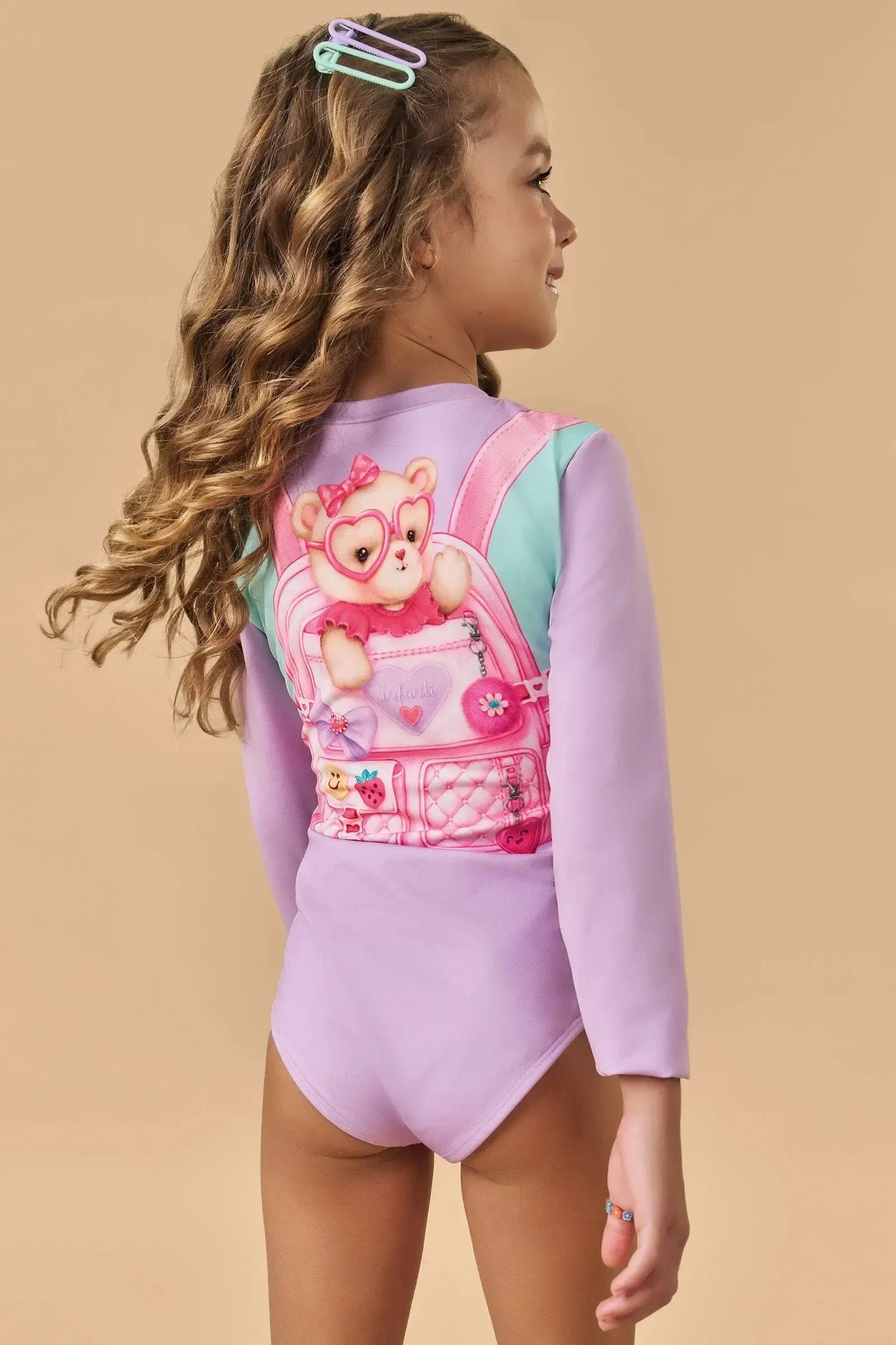 Maiô em Malha UV Dry com Ptoteção UV 50+ 87789 Infanti Infantil Menina