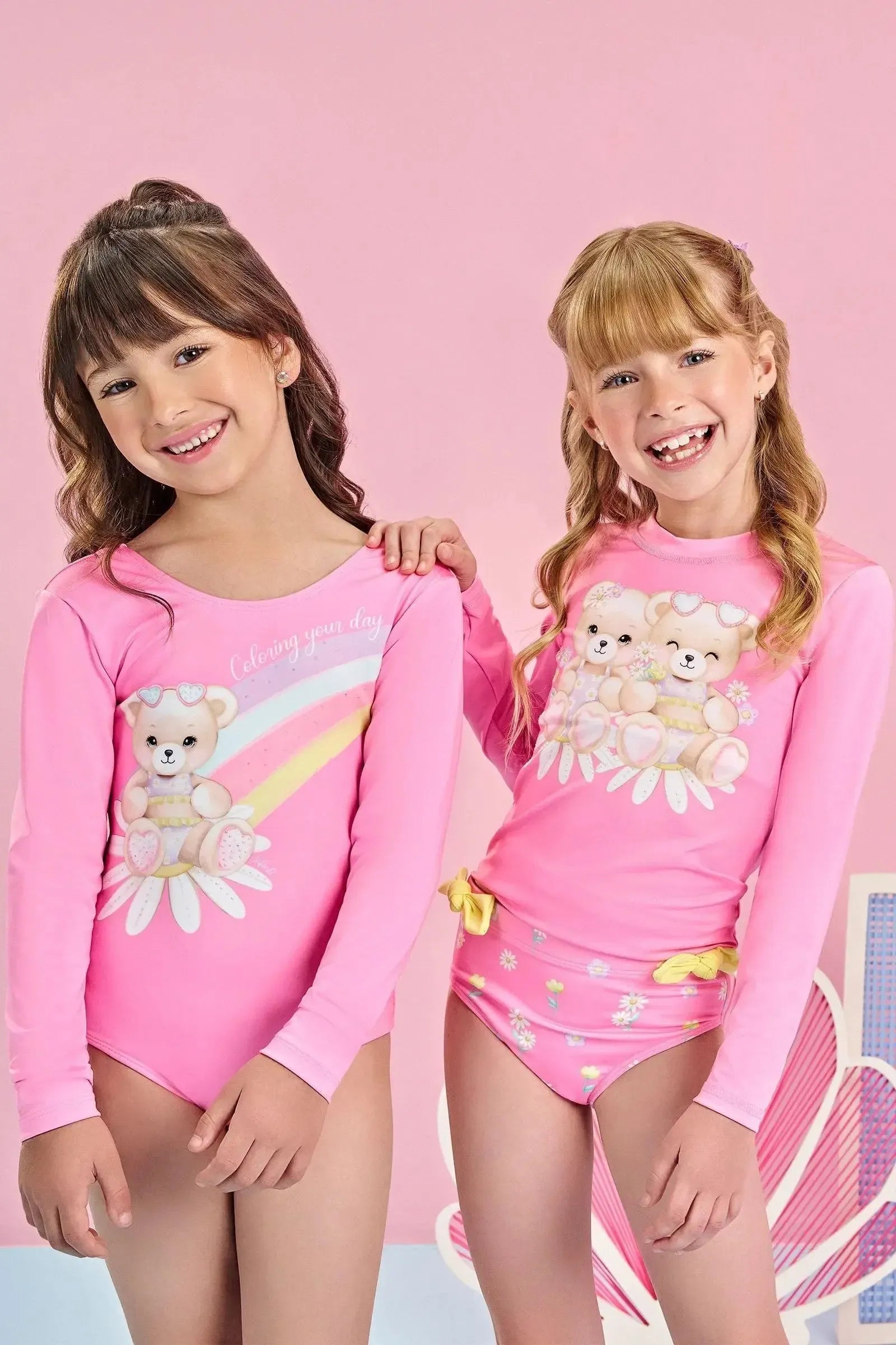 Maiô em Malha Uv Dy com Proteção Uv 50+ 84975 Infanti Infantil Menina