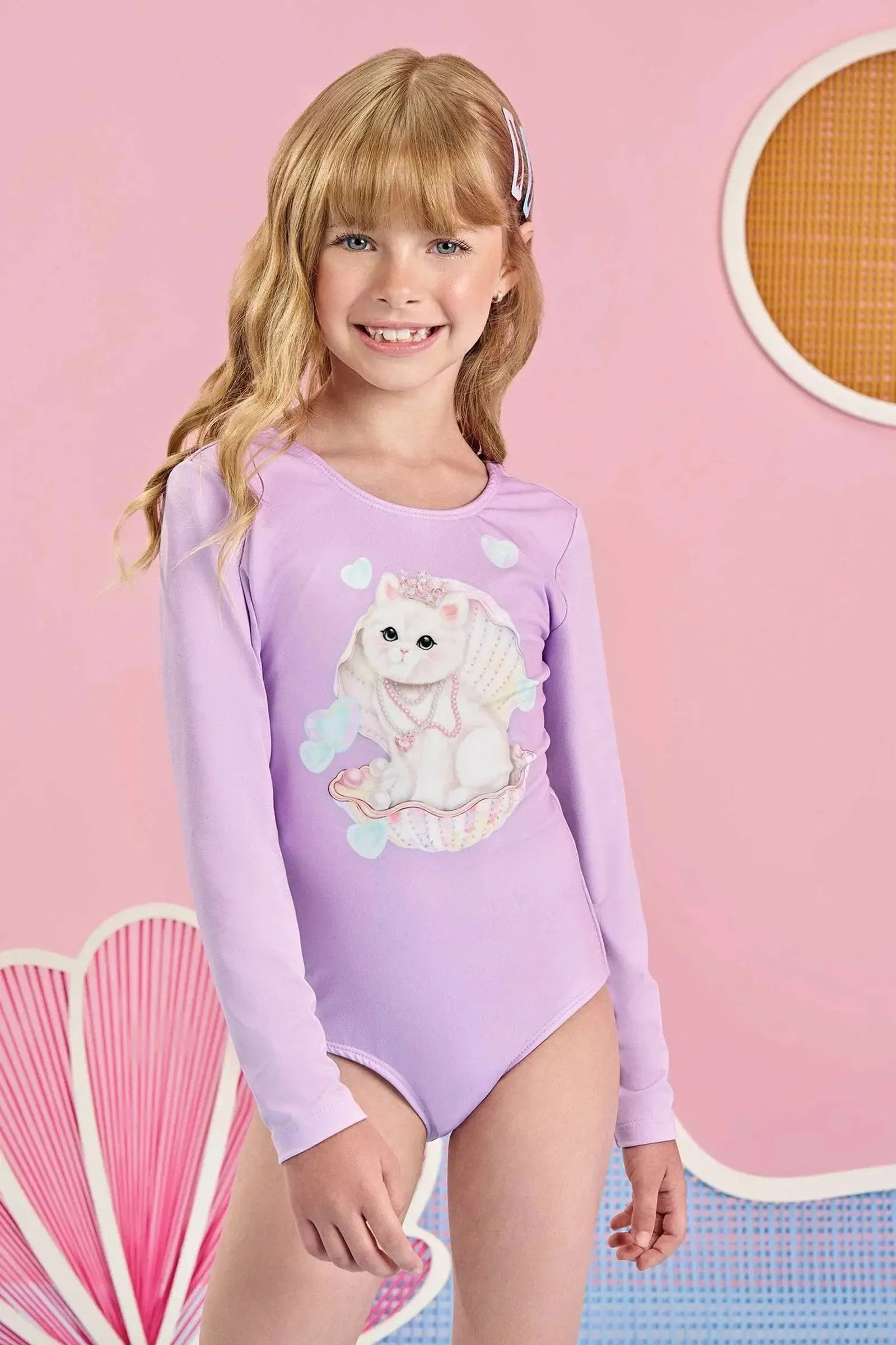 Maiô em Malha Uv Dy com Proteção Uv 50+ 84975 Infanti Infantil Menina