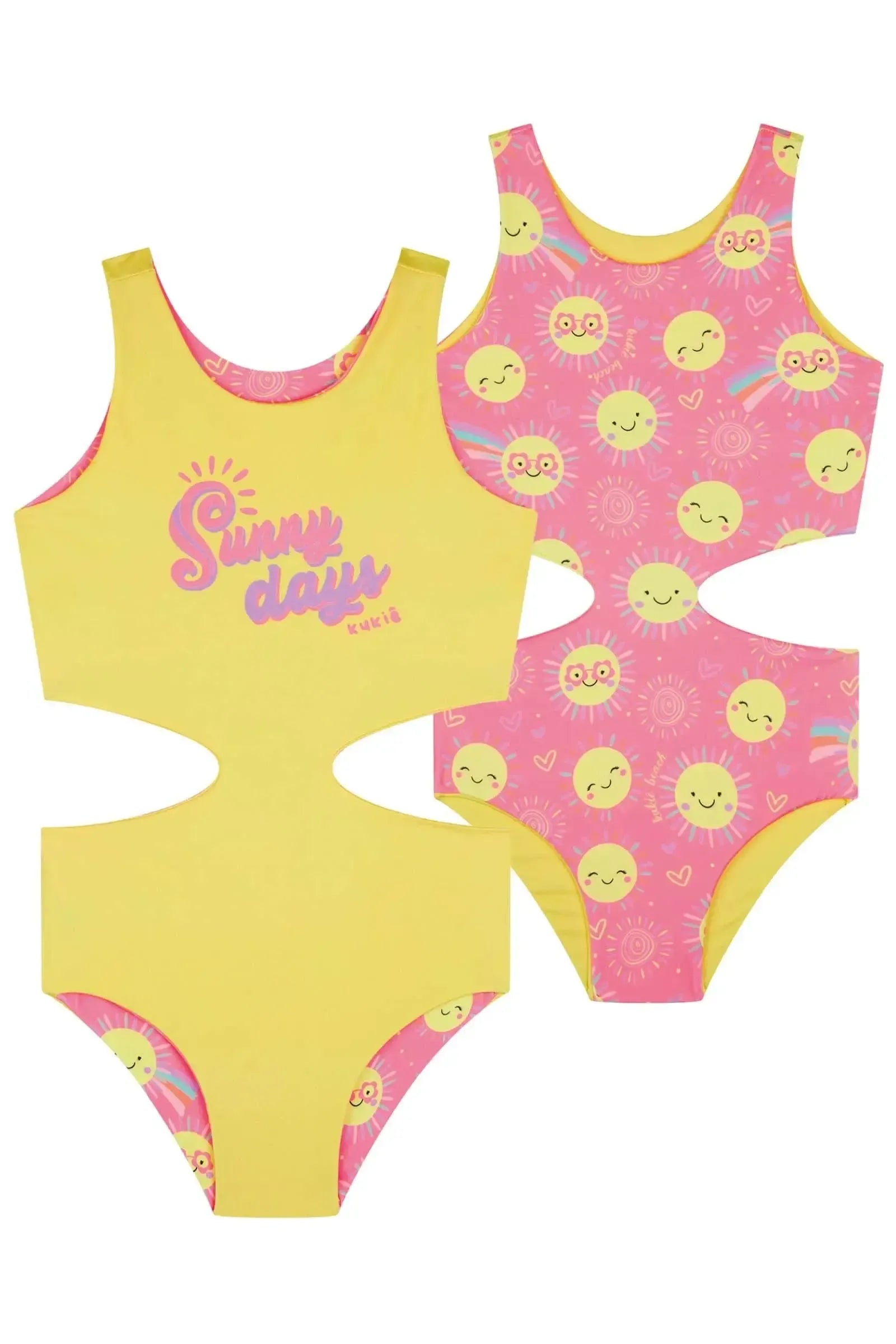 Maiô Reversível em Malha com Proteção UV 50+ 83676 Kukiê Infantil Menina