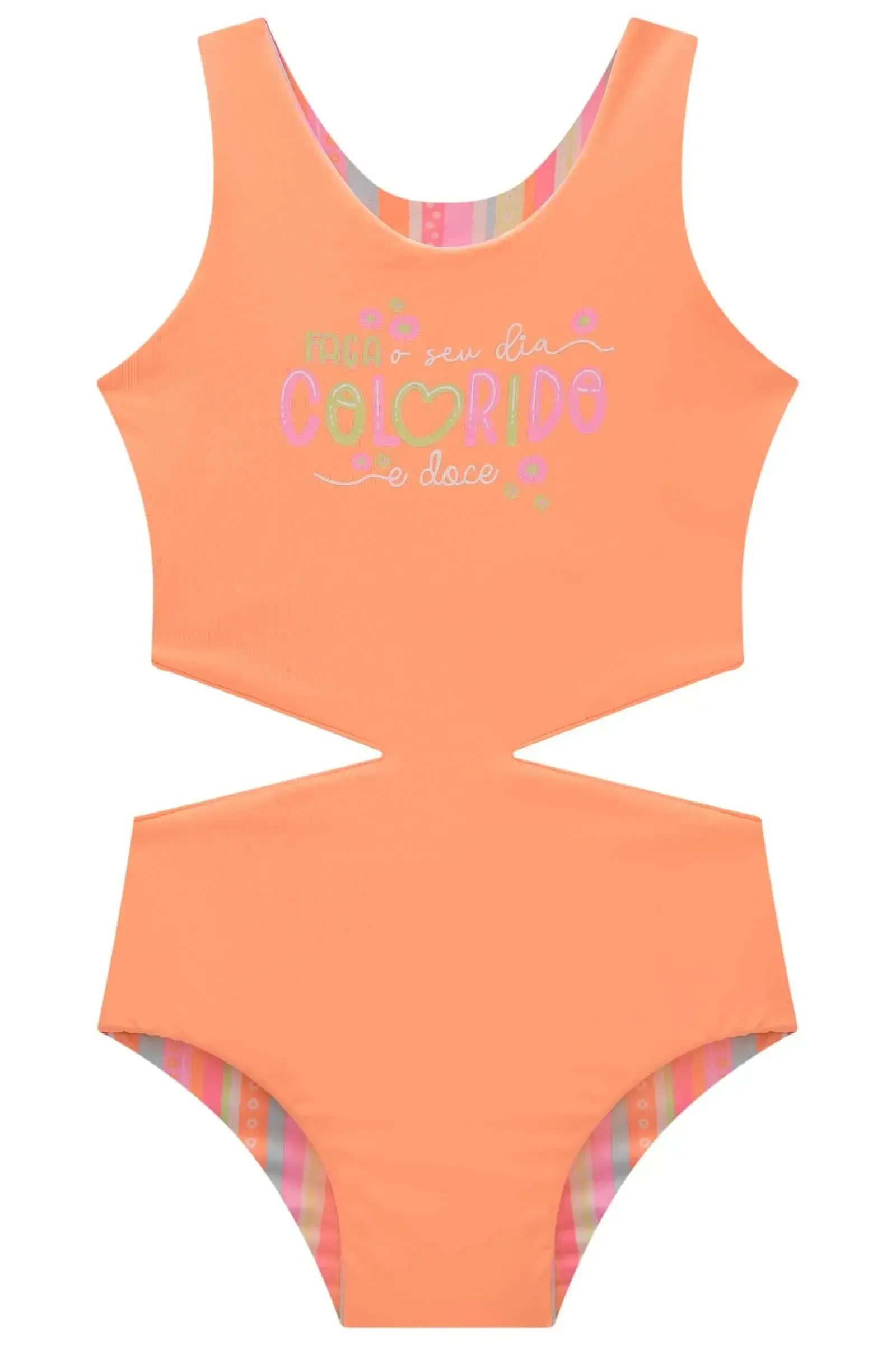 Maiô Reversível em Malha Uv Dry com Proteção Uv 50+ 84530 Infanti Infantil Menina